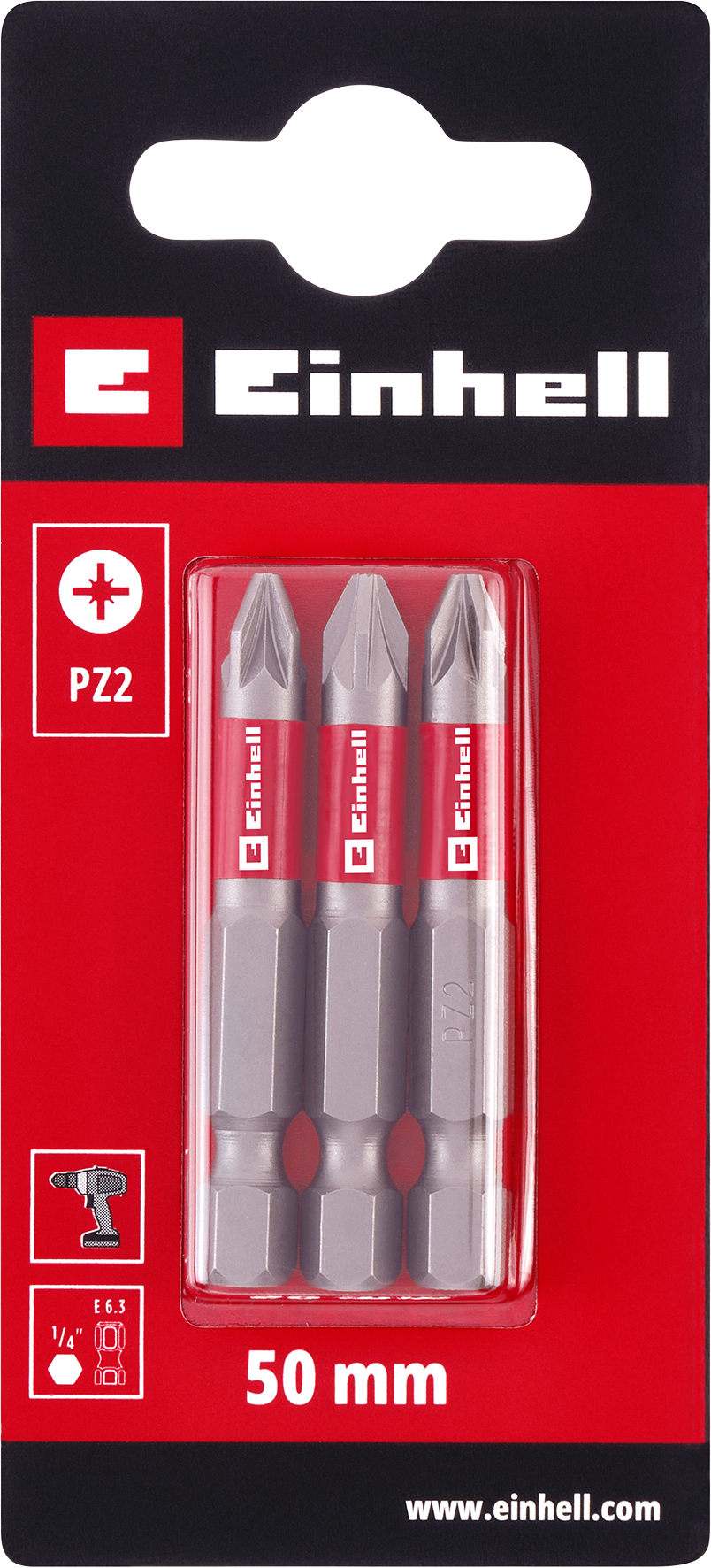 Einhell Standard-Bits, 50 mm, PZ2 Einhell Standard-Bits, 50 mm, PZ2