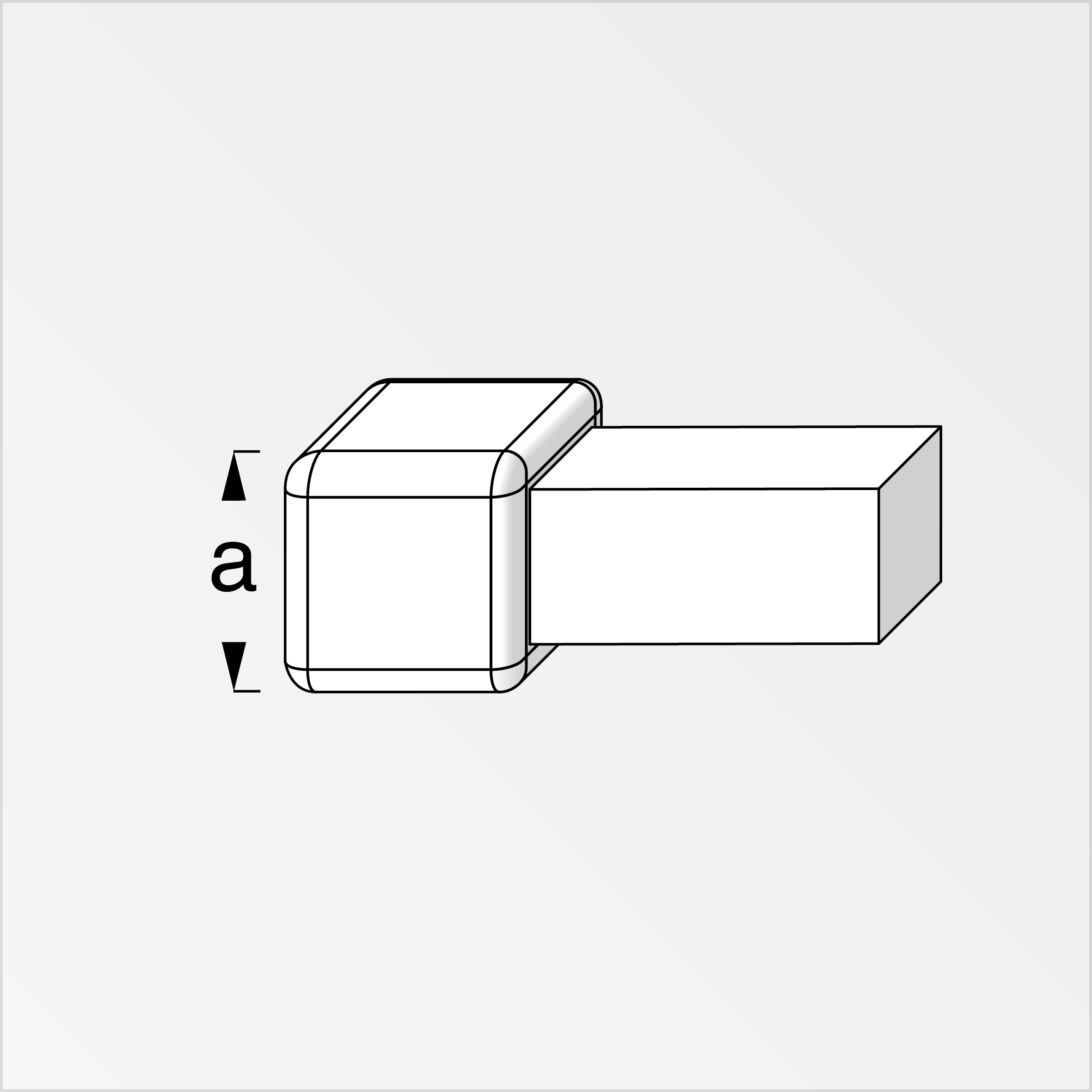 Alfer Quadrat-Fliesenecke, 10 mm, edelstahl
