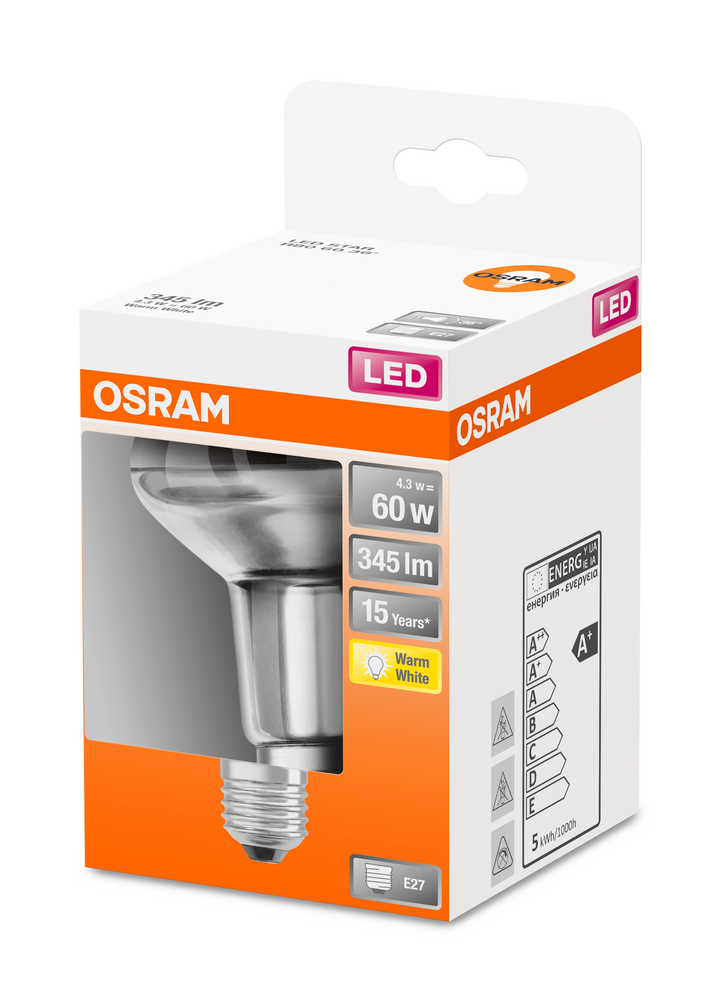 4058075433304_Packaging_image OSRAM LEUCHTMITTEL LED STAR R80 60 4,3W/827 E27