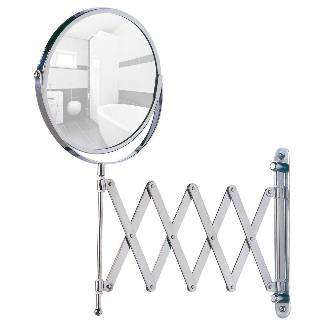 370712-Kosmetik-Wandspiegel-Teleskop-Exclusiv_FS_02 WENKO TELESKOP EXCLUSIV KOSMETIK-WANDSPIEGEL CHROM