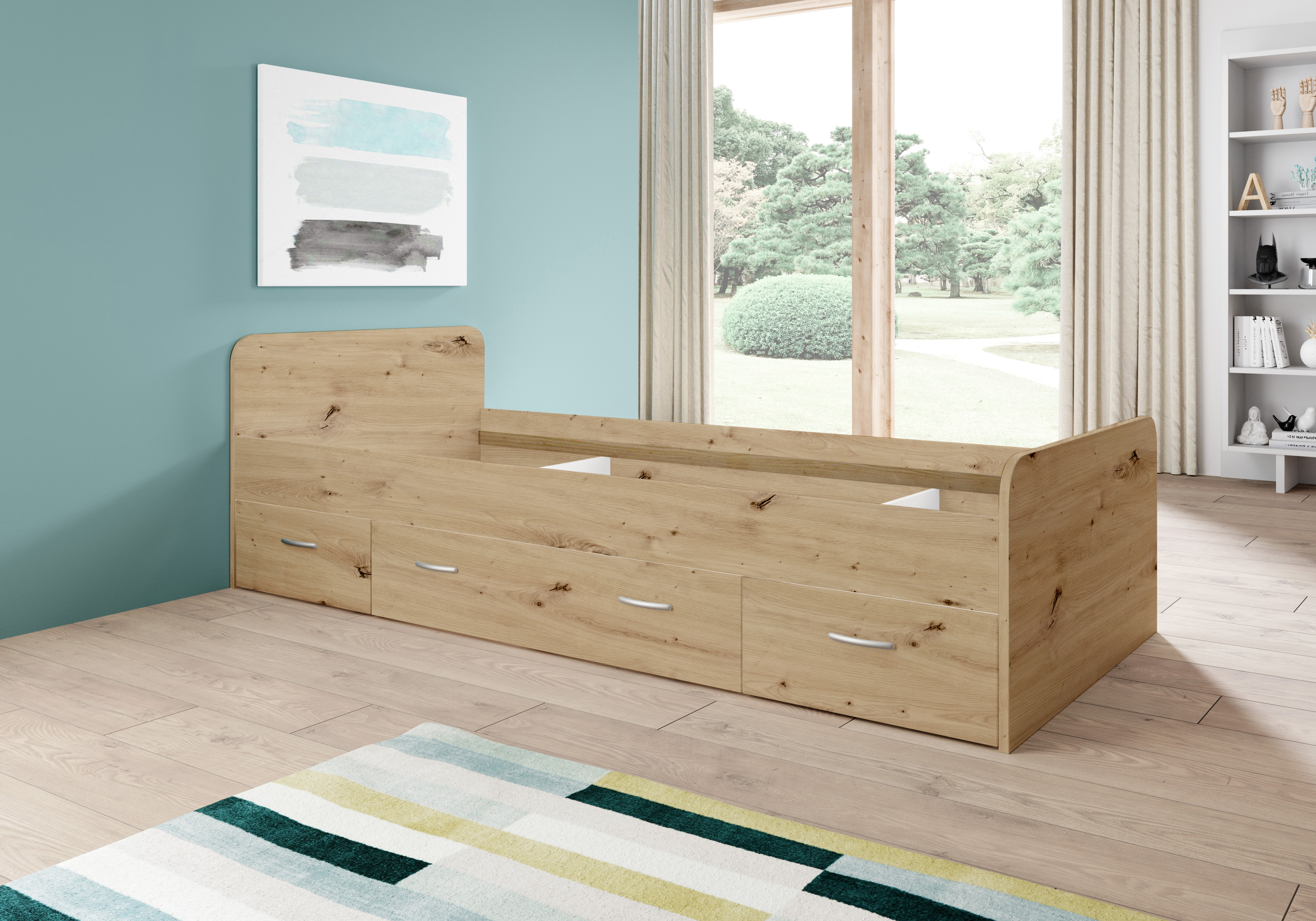 Pol-Power Bett Boro, artisan/eiche