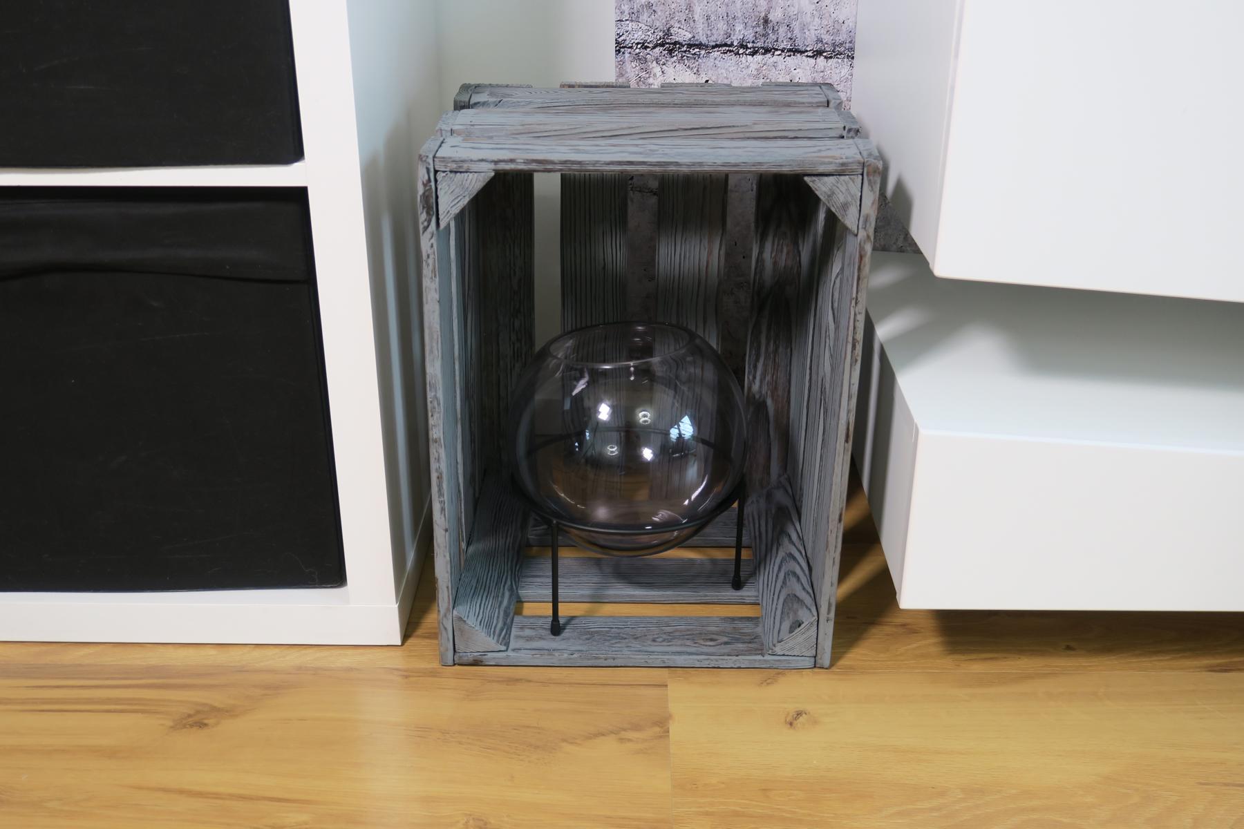 K1600_904762_IMG_0006 Waldsehnen Holzkiste, grau, 50 cm