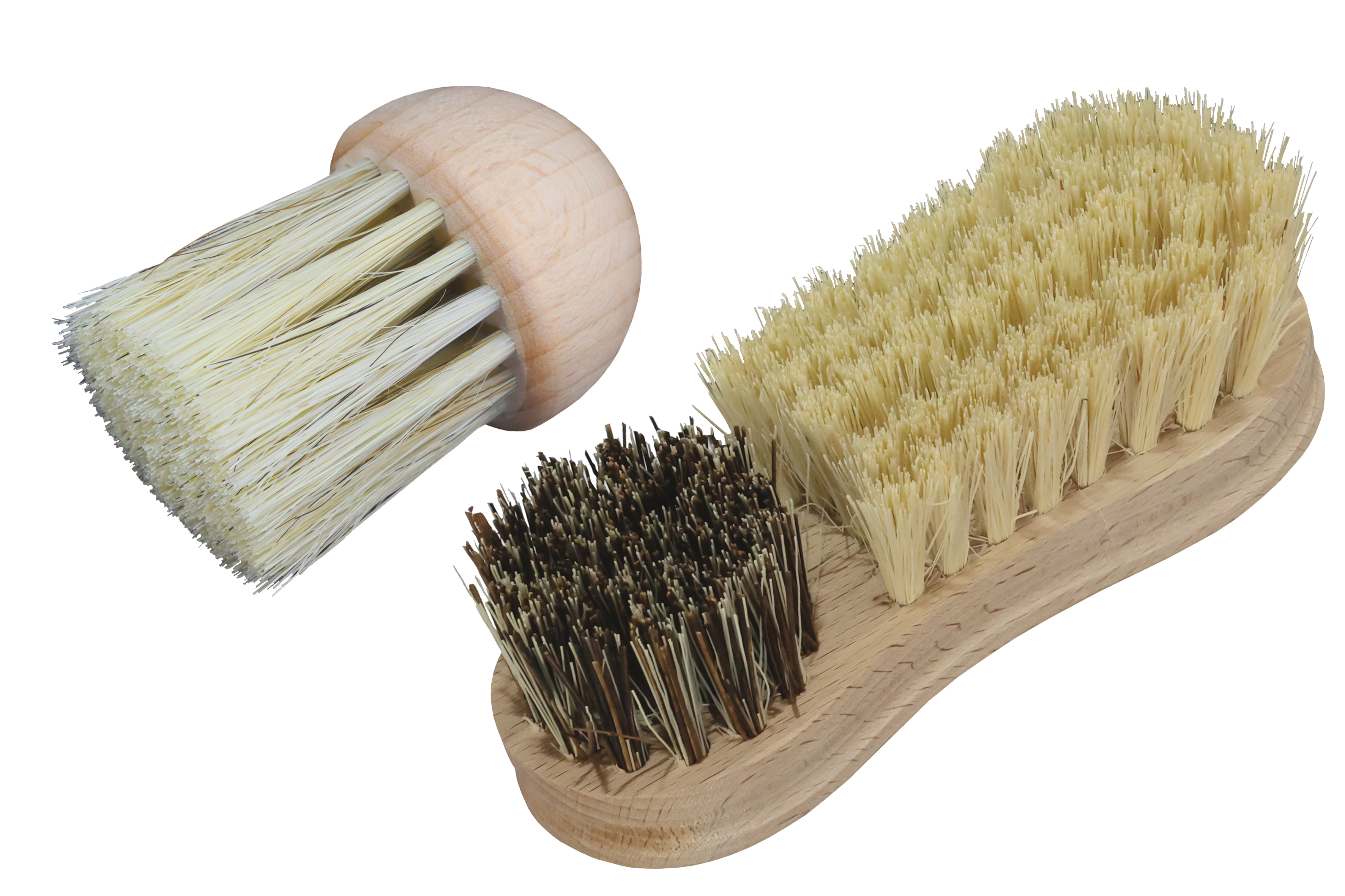Bürstenmann Gemüsebürsten-Set 2-teilig FSC®, Handbürste (L 23 cm) und  Champignonbürste (Ø 4 cm)