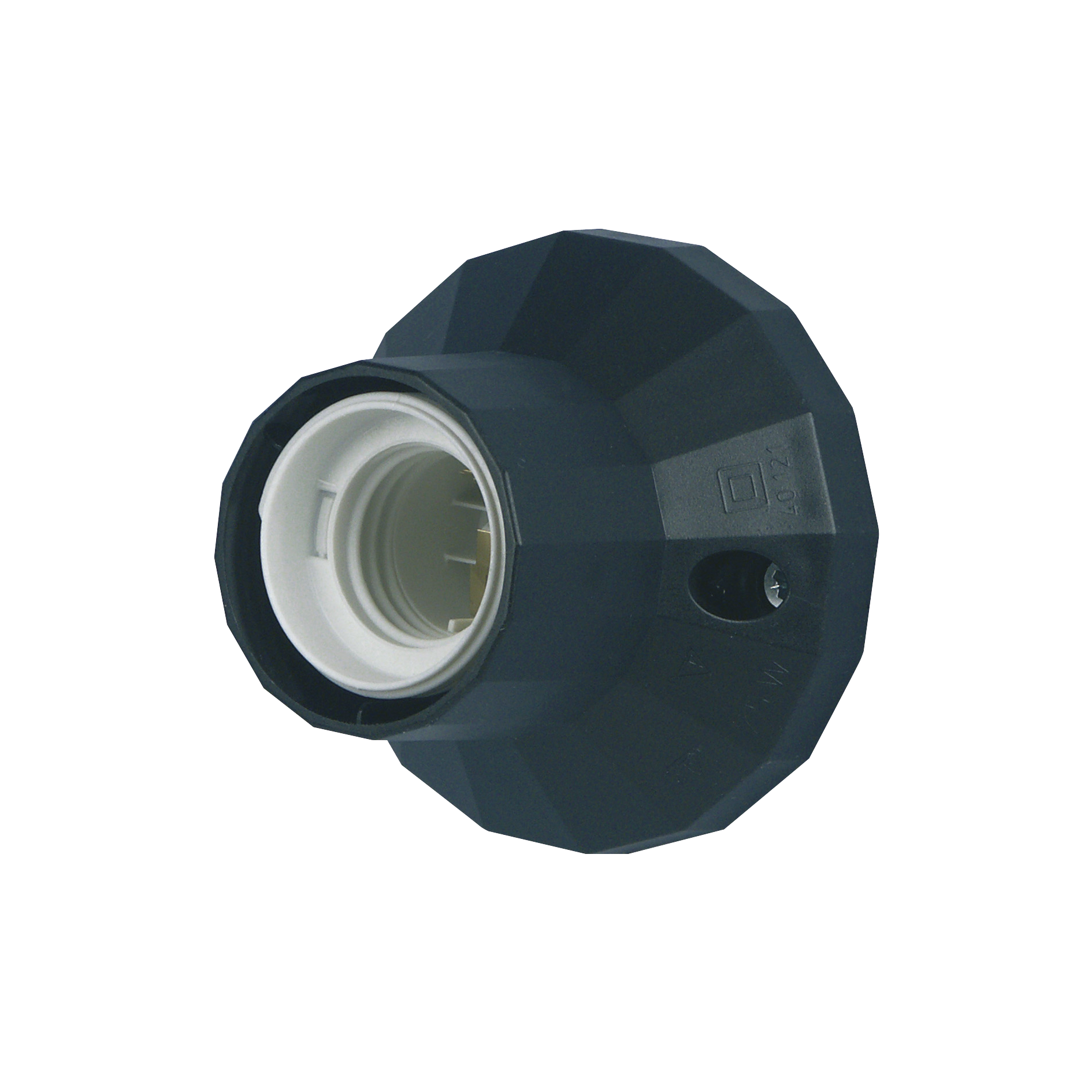 REV Wand- und Deckenfassung 75W, E27, Ø 83 mm, schwarz