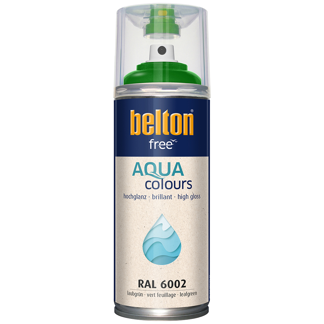 belton free Wasserlack laubgrün hochglänzend, 400ml
