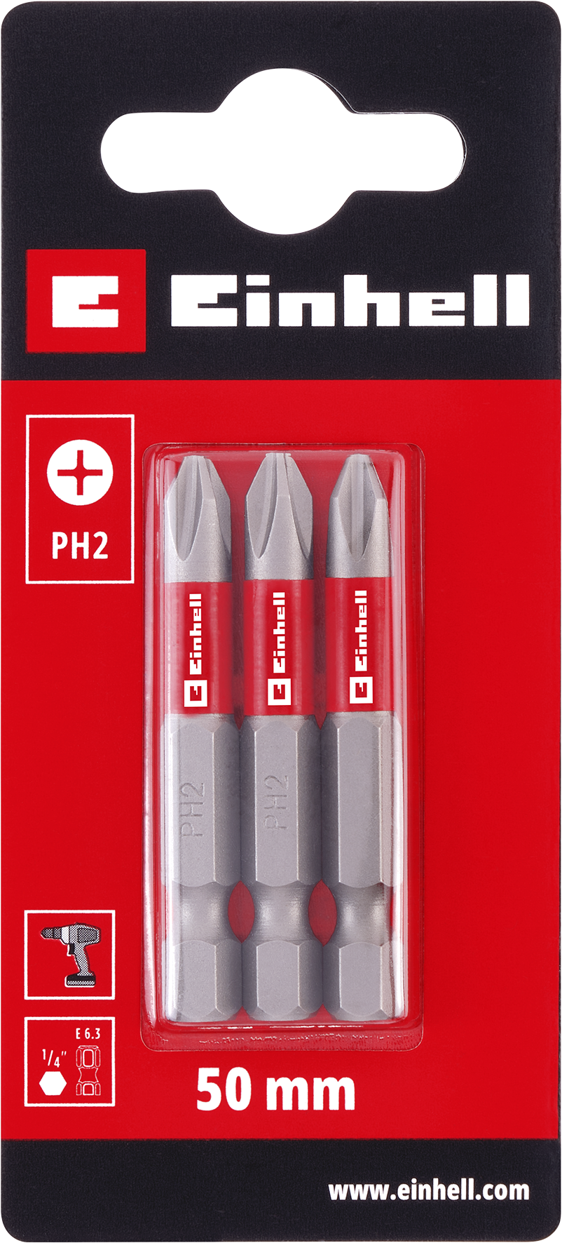 Einhell Standard-Bits, 50 mm, PH2