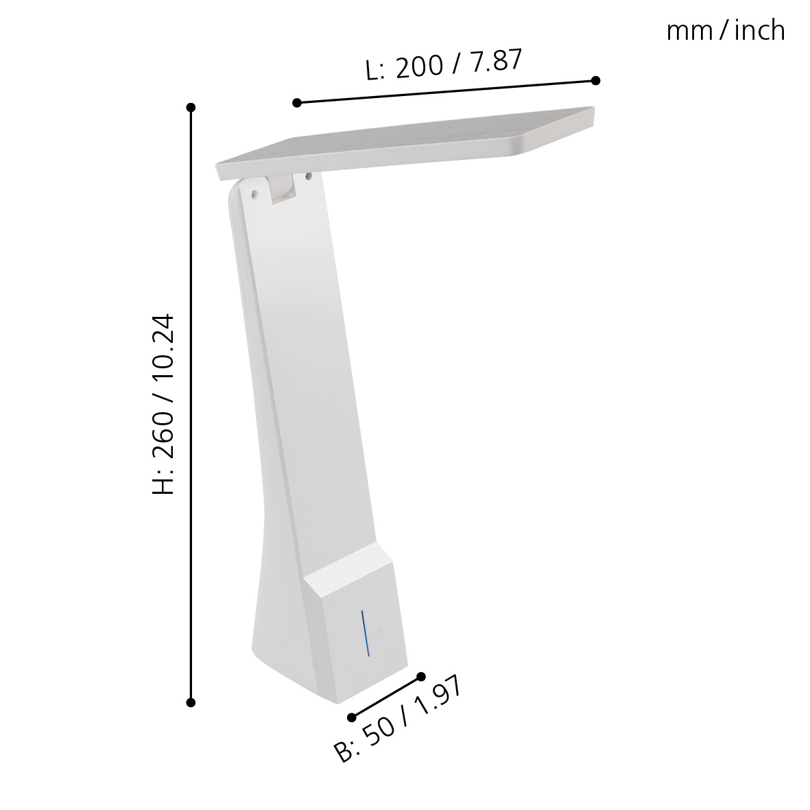 EGLO TISCHLEUCHTE 1,8W LASECA TOUCHDIMMER WEIß