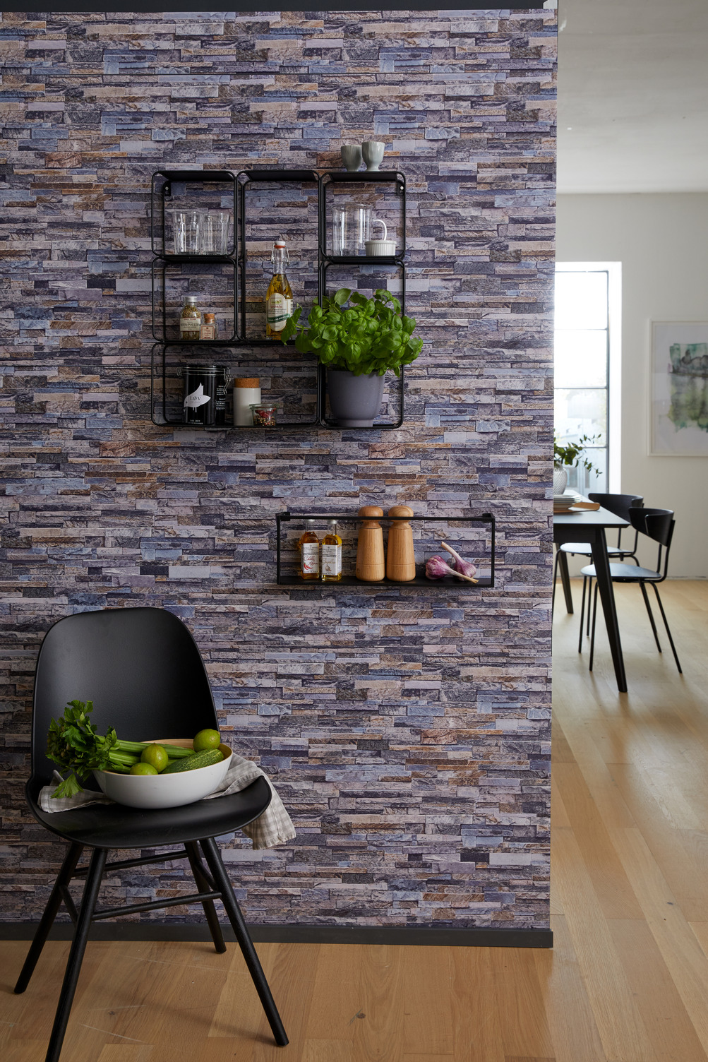 d-c-fix Wandbelag Ceramics Stone Wall blau-grau d-c-fix Wandbelag Ceramics Stone Wall blau-grau