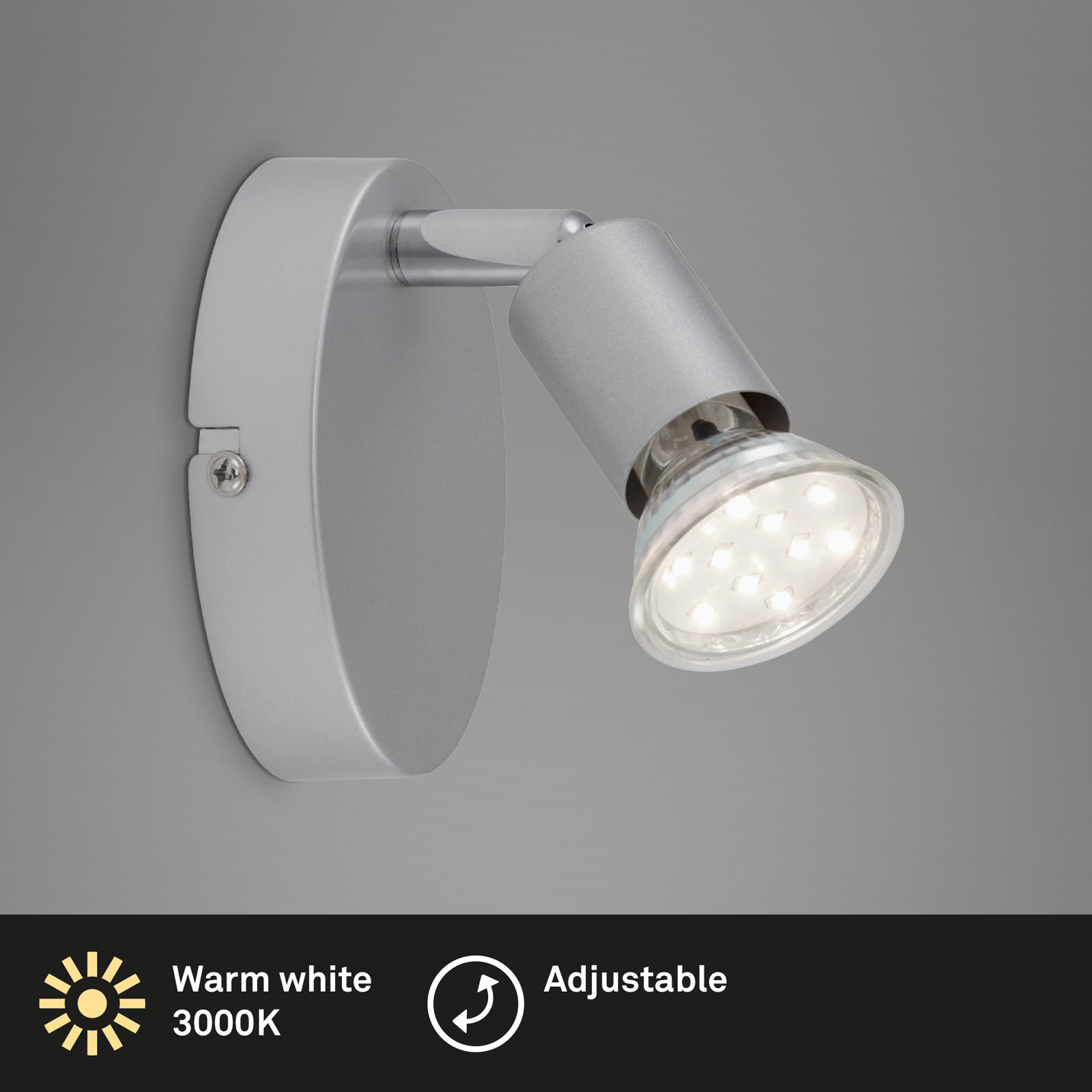 Briloner Wandleuchte, Titan, 1-flammig