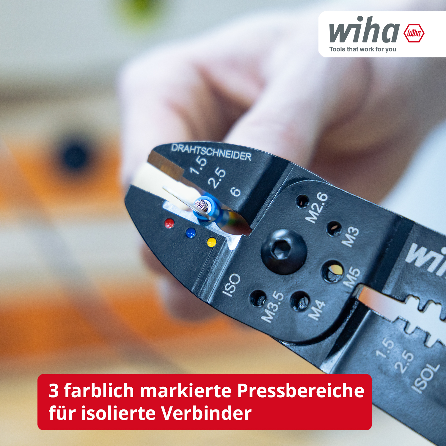 Wiha 5in1-Crimpzange, 200 mm