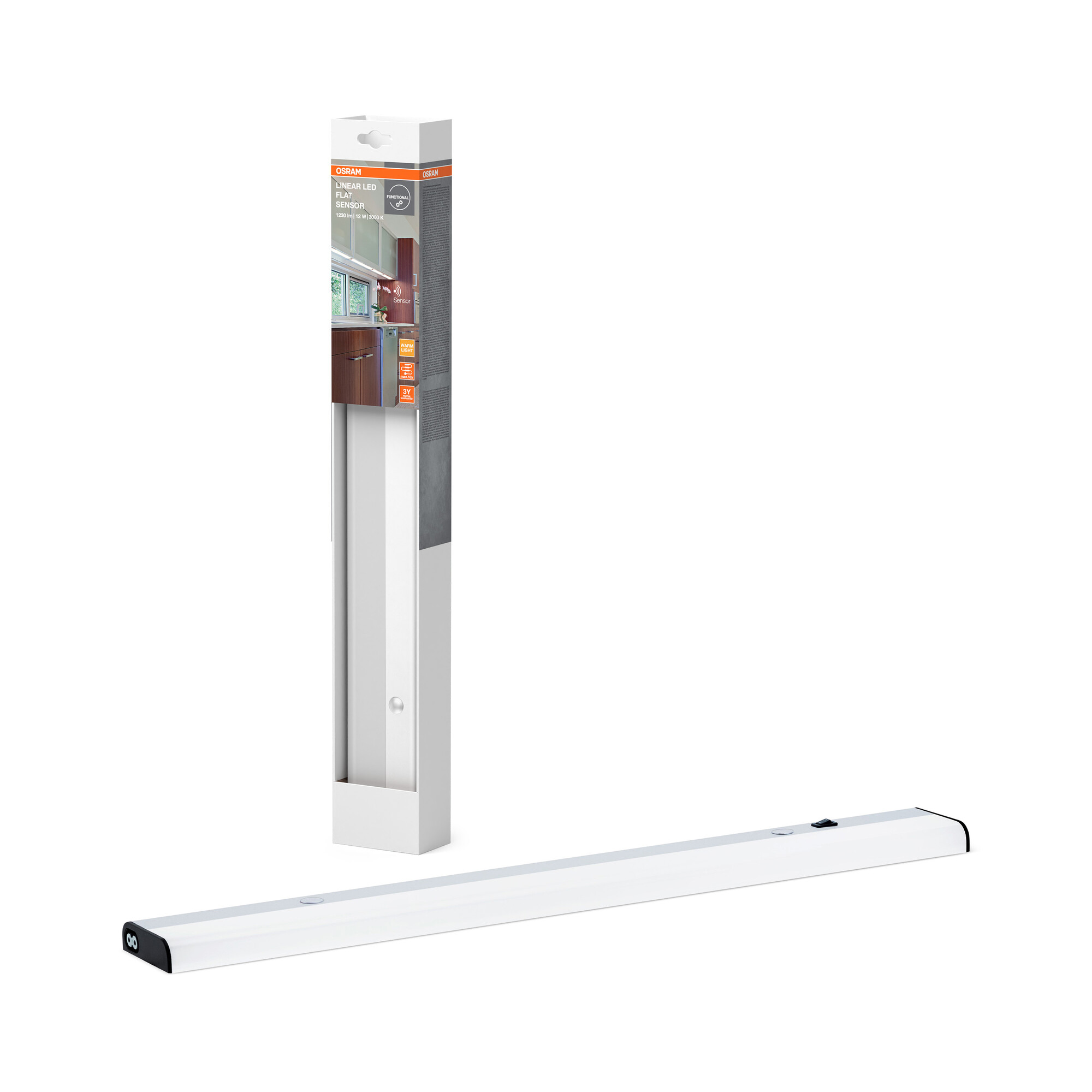 Osram Flache Unterbauleuchte "Linear LED Flat Sensor" 12W, 3000K
