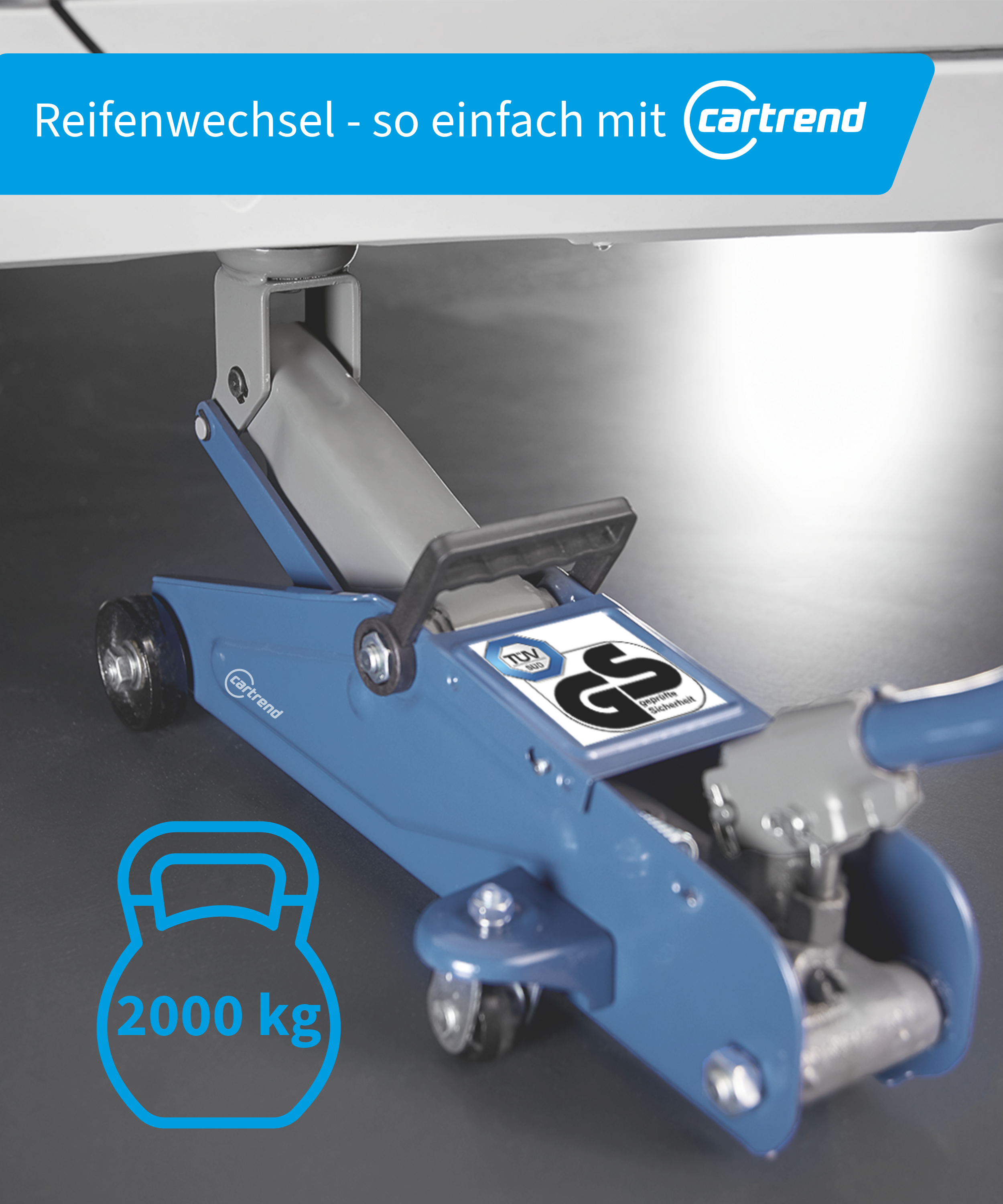 Cartrend Rangierwagenheber hydraulisch 2 t