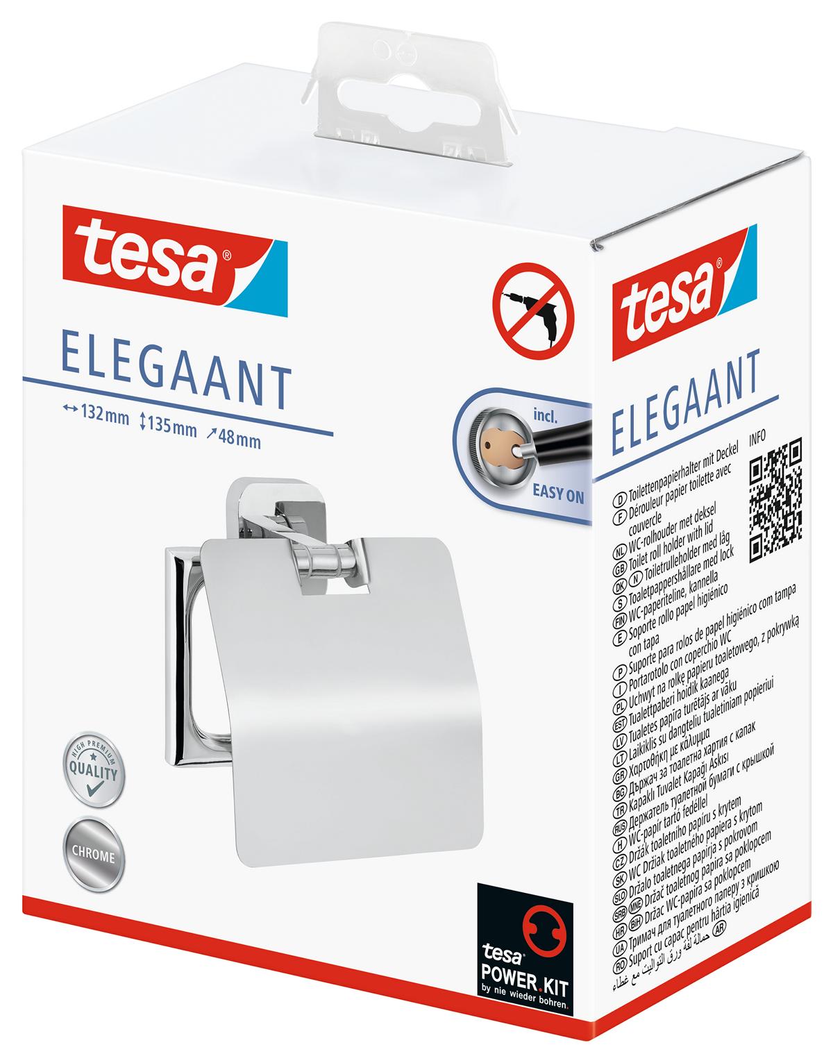 tesa_ELEGAANT_404290000000_LI490_right_pa tesa Elegaant Toilettenrollenhalter, mit Deckel