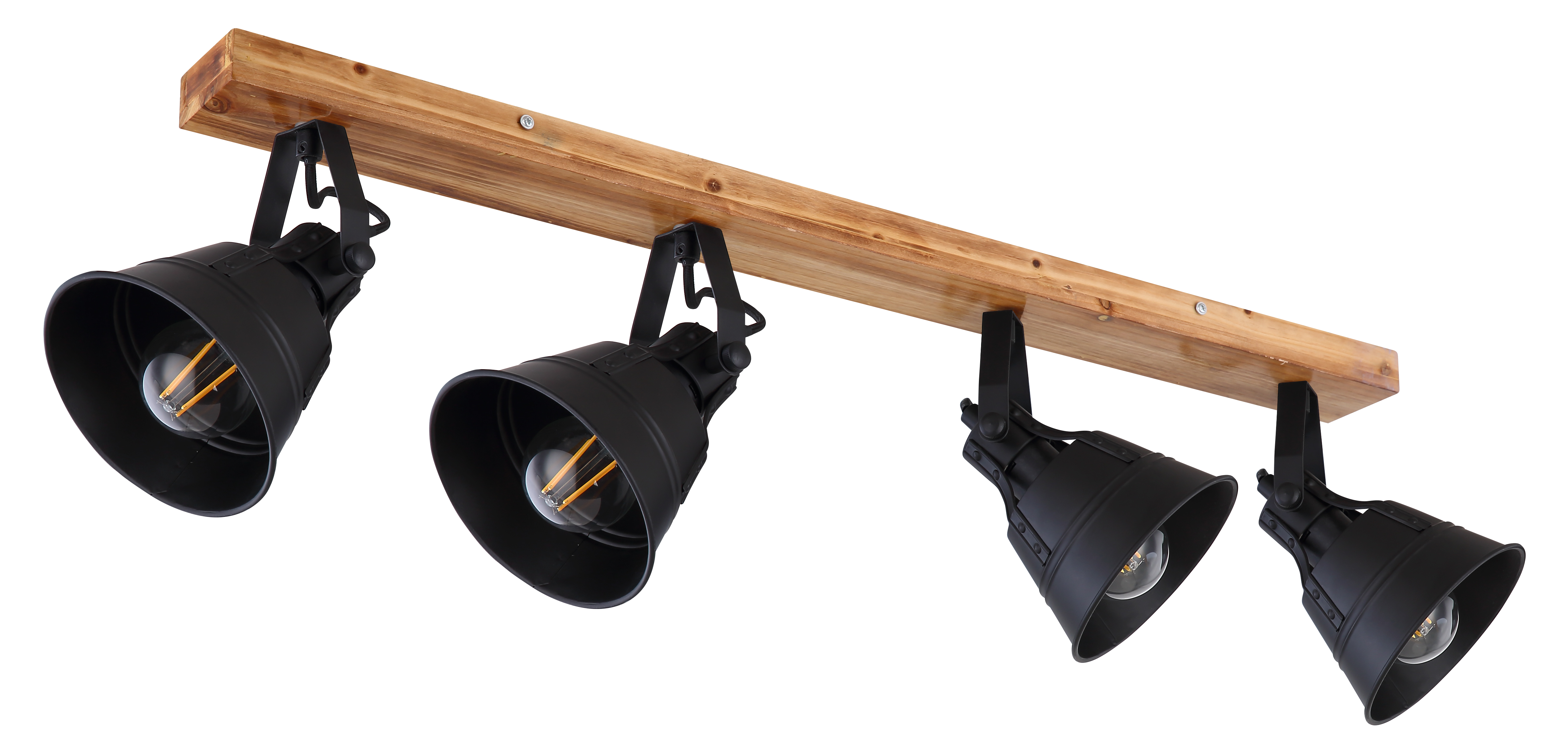 779578-3 Globo Strahler Holz Braun/schwarz vierflammig