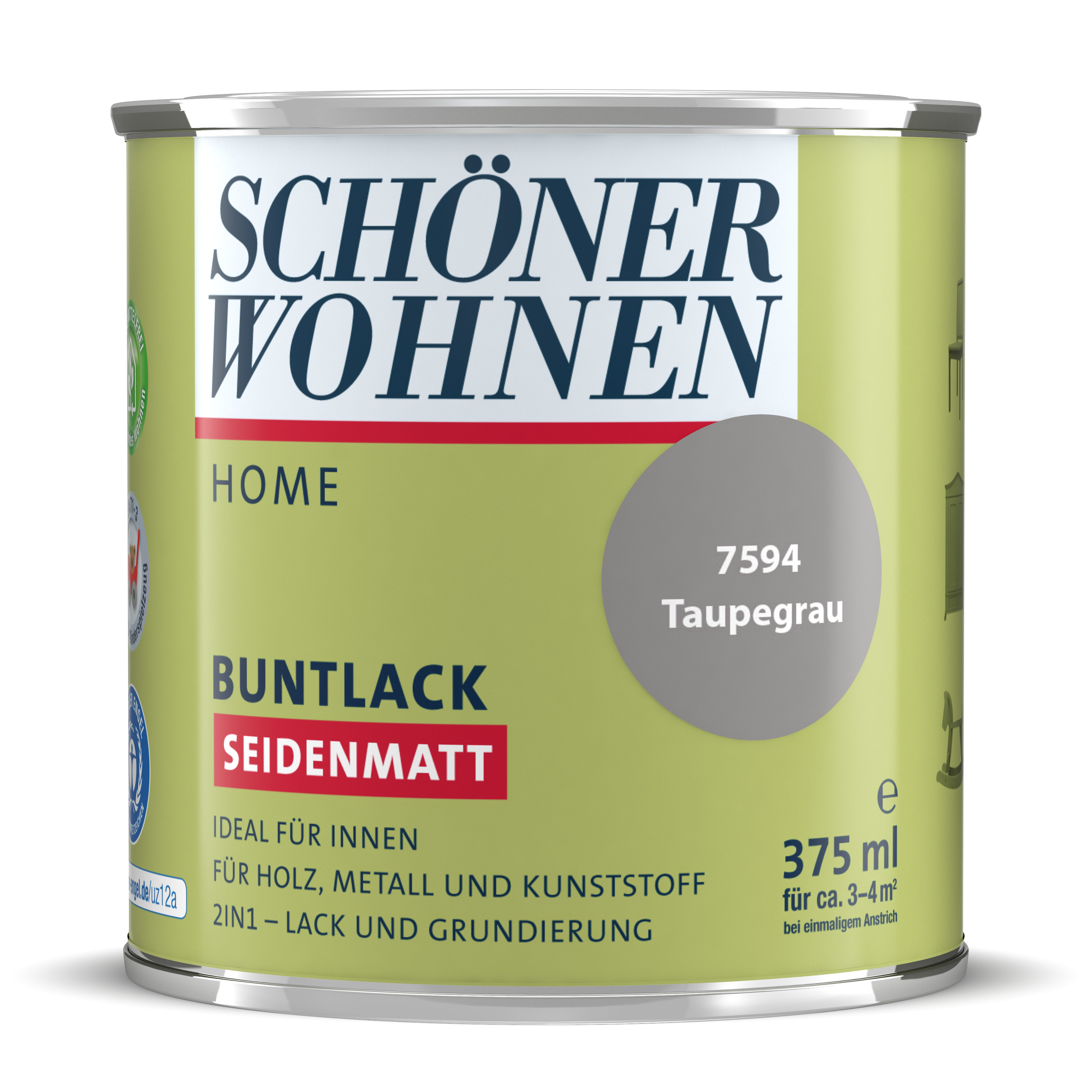 SW_2449-0375-7594 Schöner Wohnen Home Buntlack, seidenmatt, taupegrau