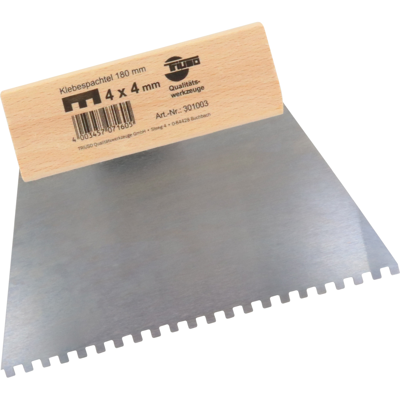 Triuso Klebespachtel mit Rechteckzahnung, 4mm