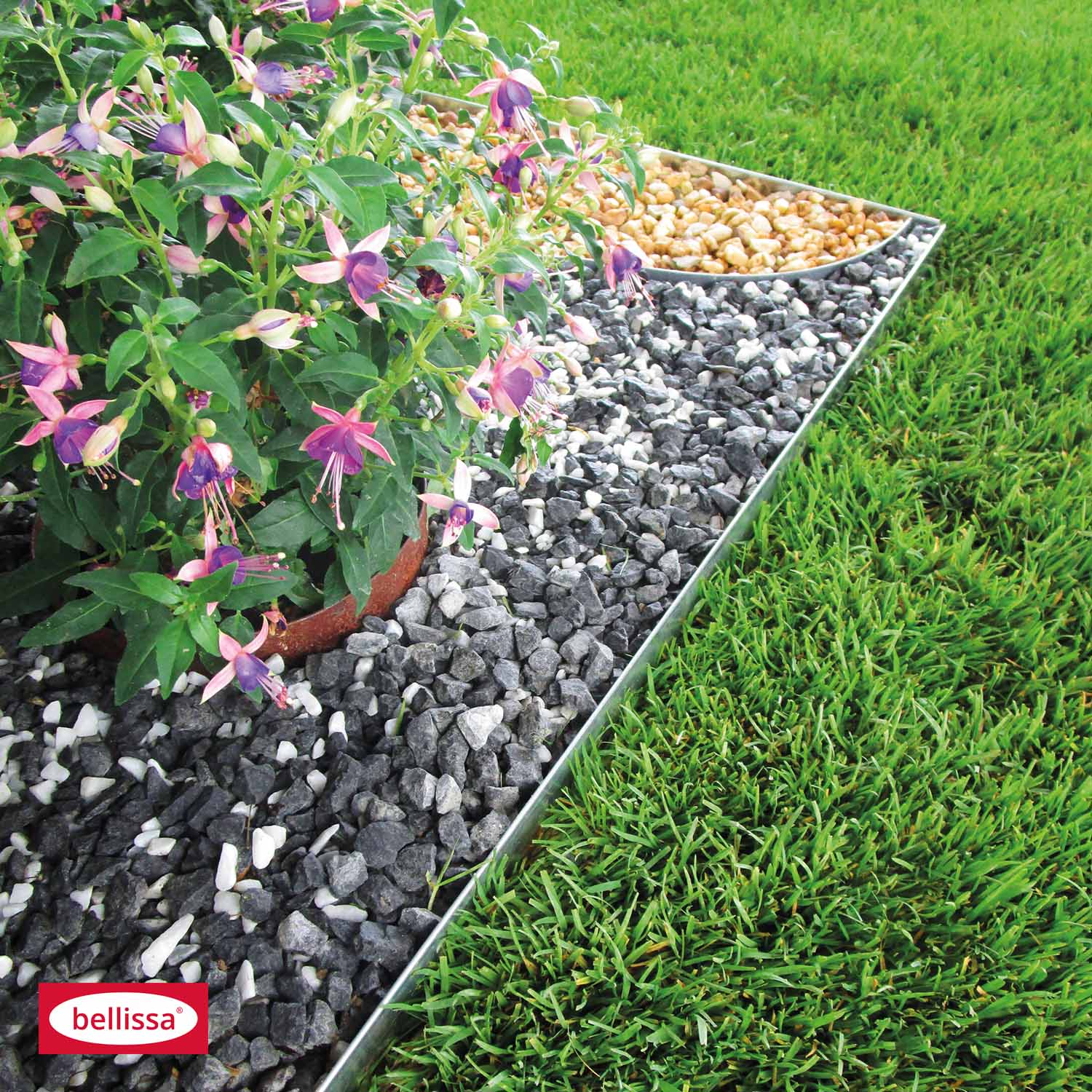 460700-2 RASENKANTE METALL 118X12,5CM VERZINKT