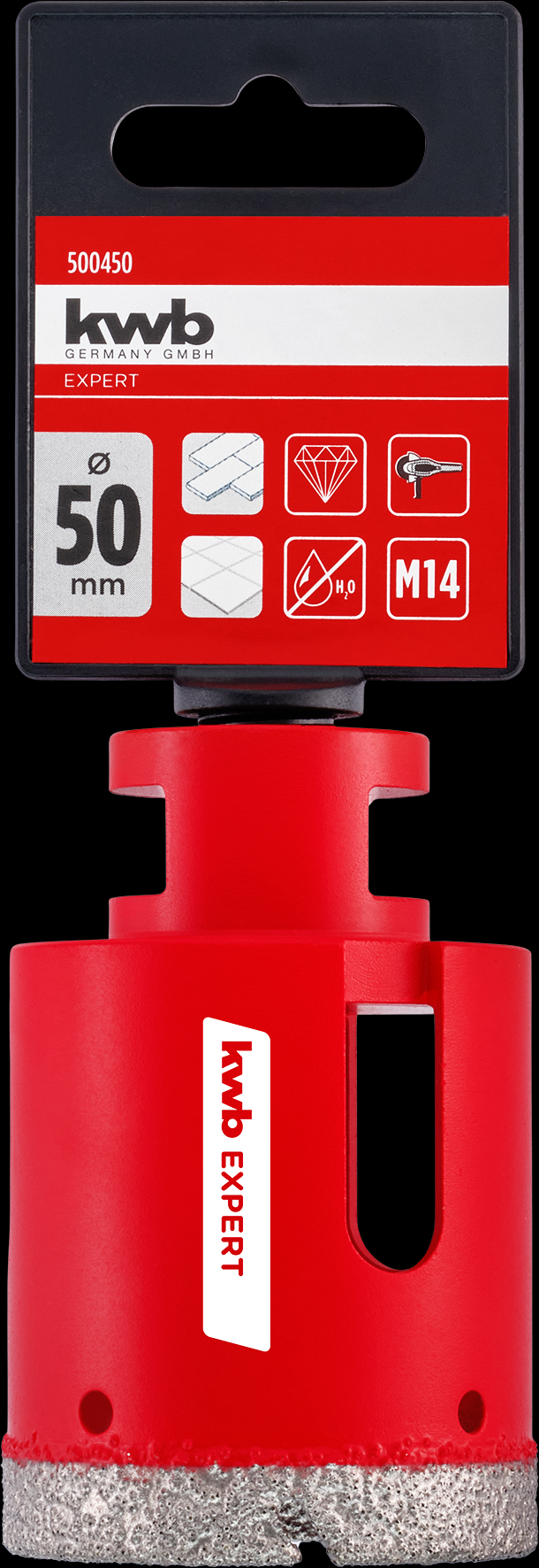 kwb Diamant-Fliesenbohrer M14, 50 mm kwb Diamant-Fliesenbohrer M14, 50 mm