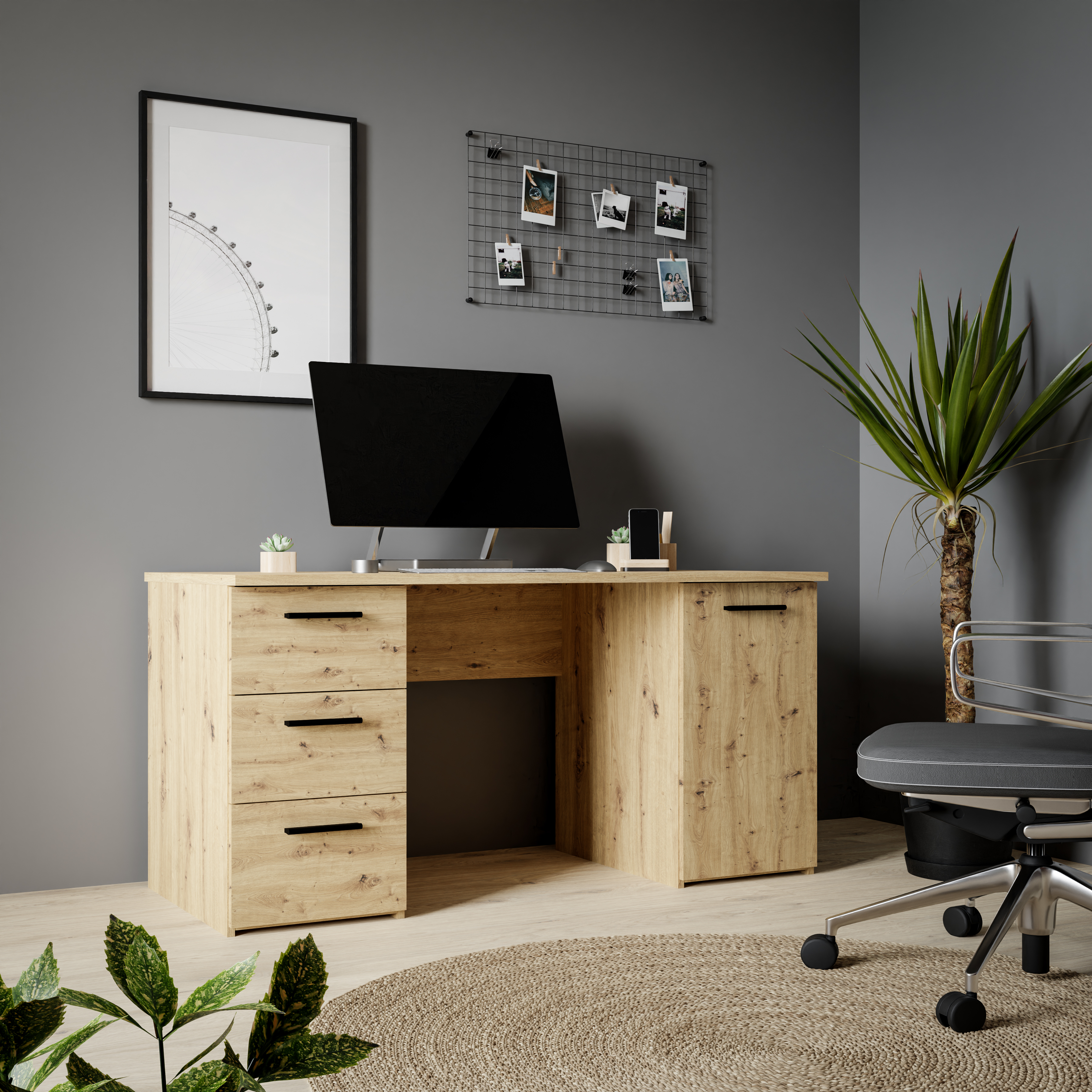 Forte Schreitbisch N3, artisan/eiche