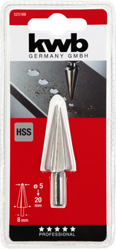 525100-300 Kwb HSS-Schälbohrer, 5-20 mm