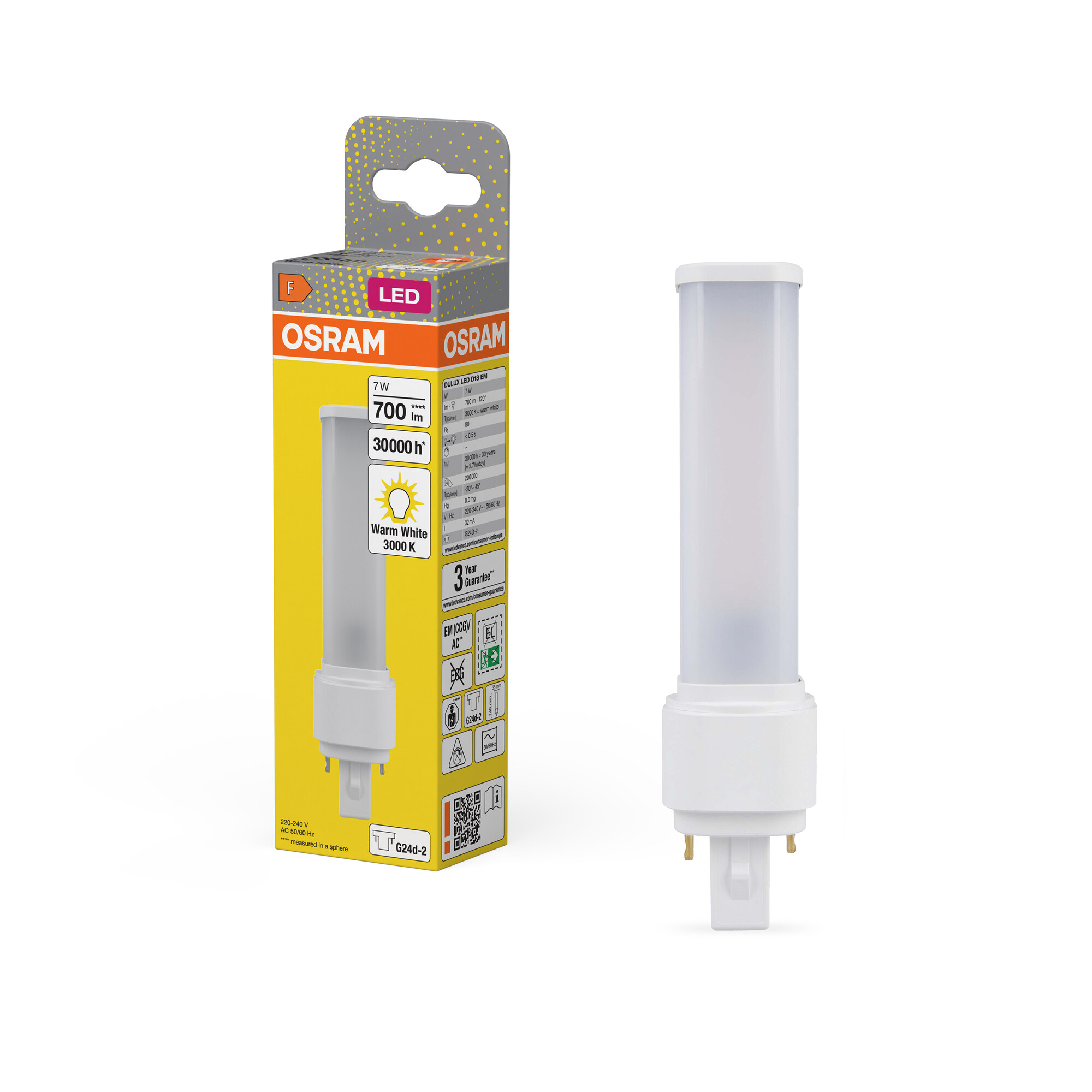 Osram DULUX LED Röhre, 14,8 cm, warmweiß