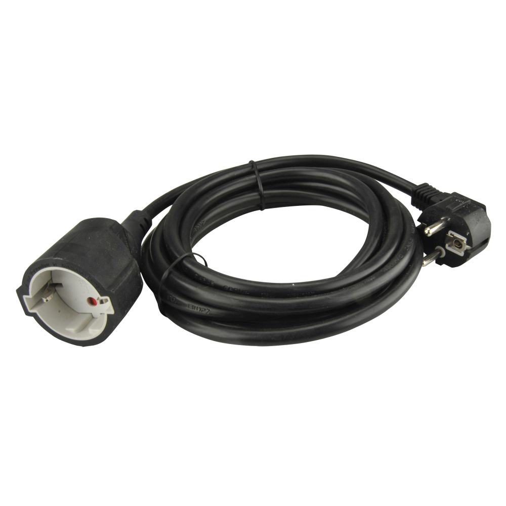 IU-Verl-kabel-SW Unitec Verlängerungsleitung, 3M, schwarz