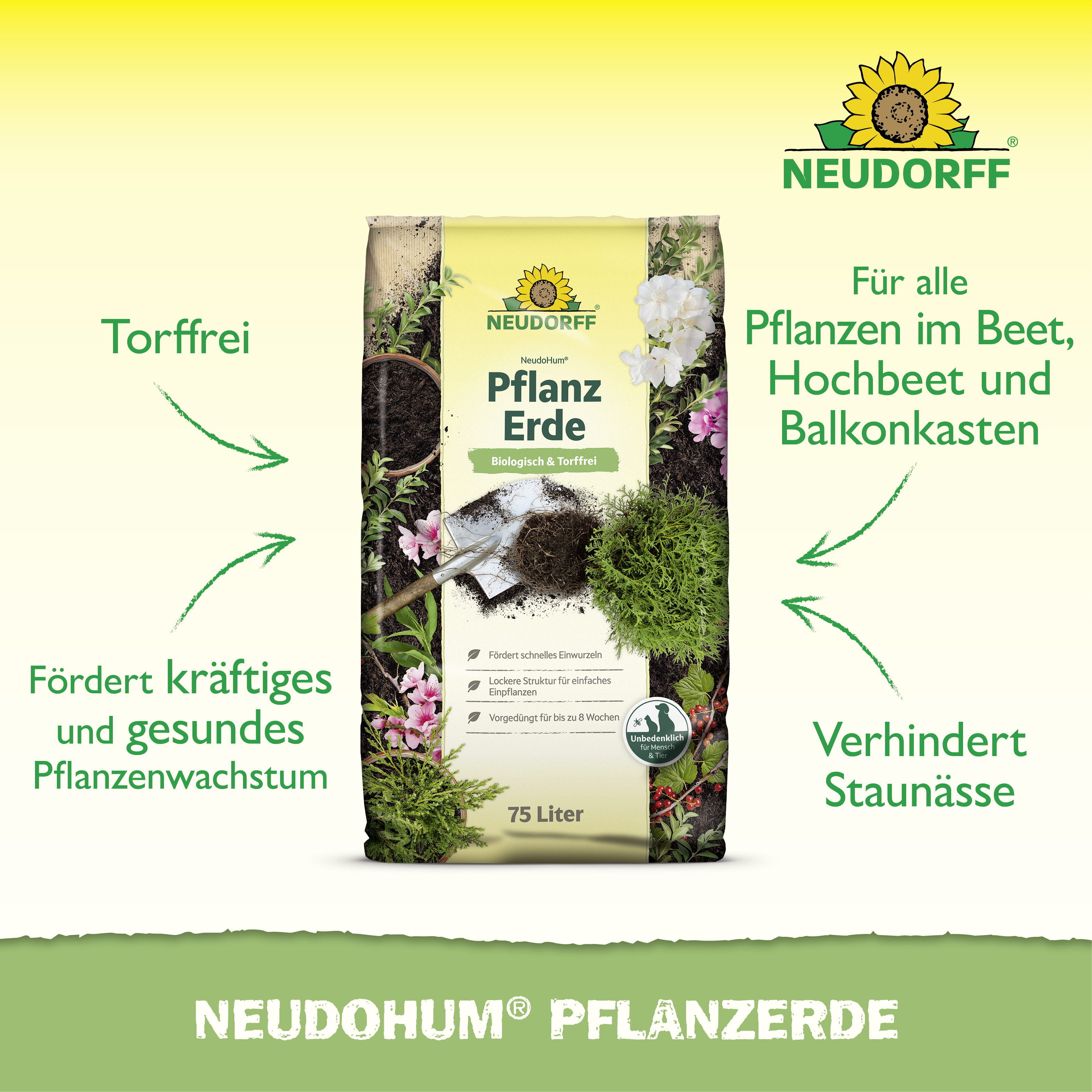 Neudorff NeudoHum PflanzErde, 75 l