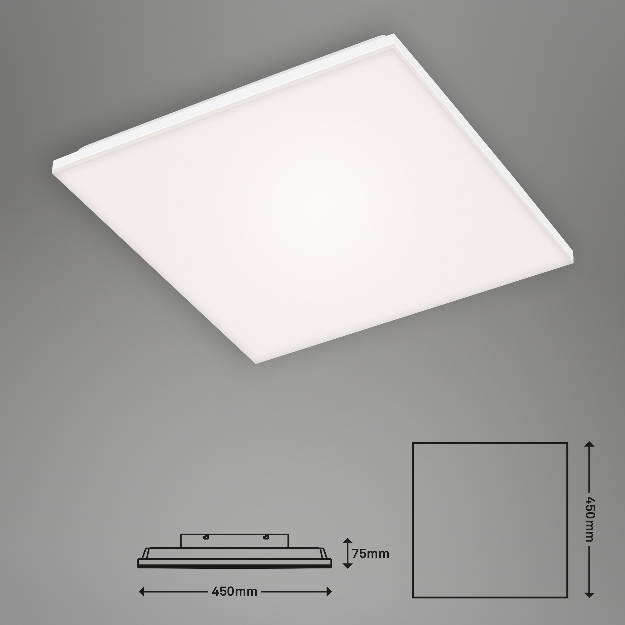 Briloner Panel Frameless, weiß, 45x45cm