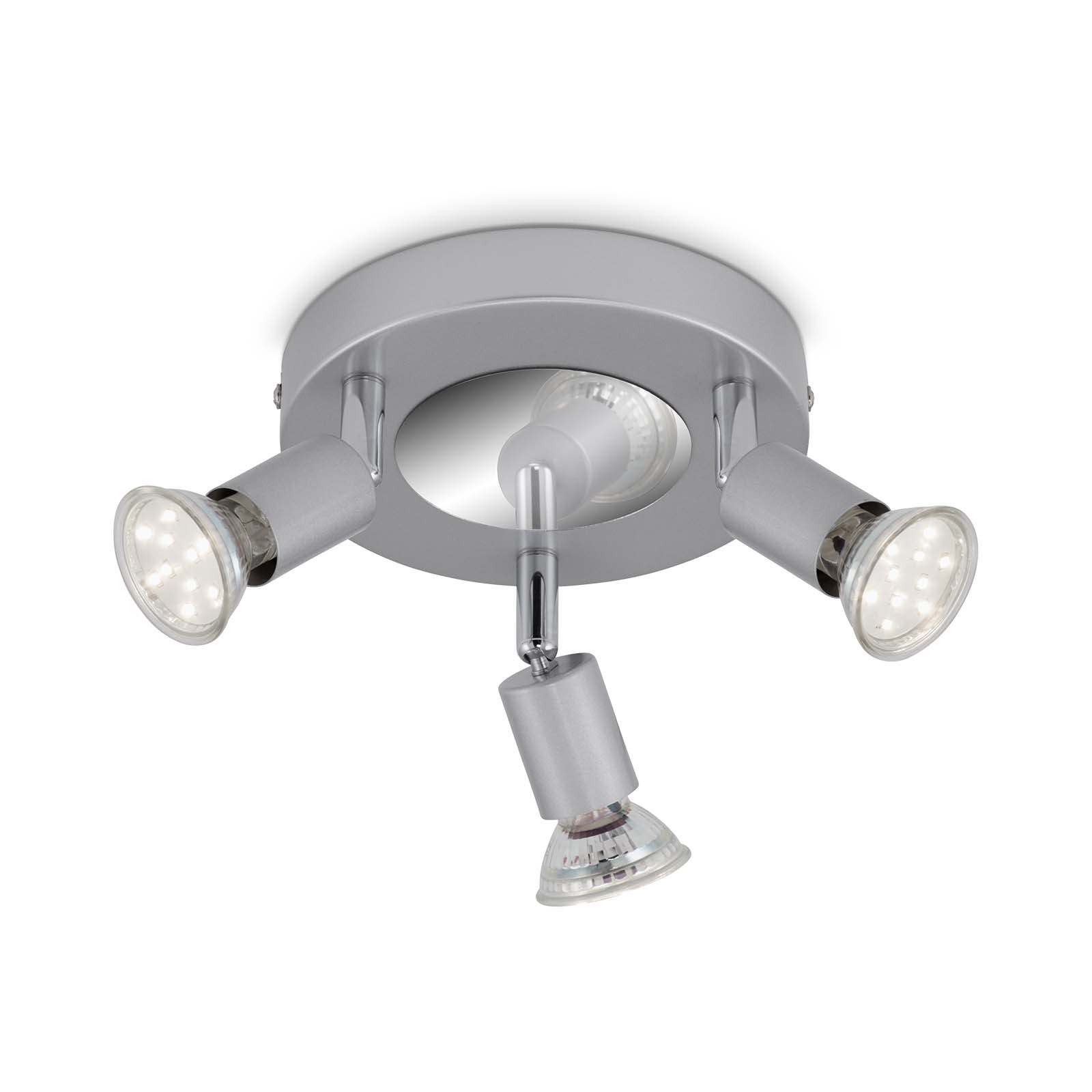 4002707297345-2 Briloner Wandleuchte, Titan, rund, 3-flammig