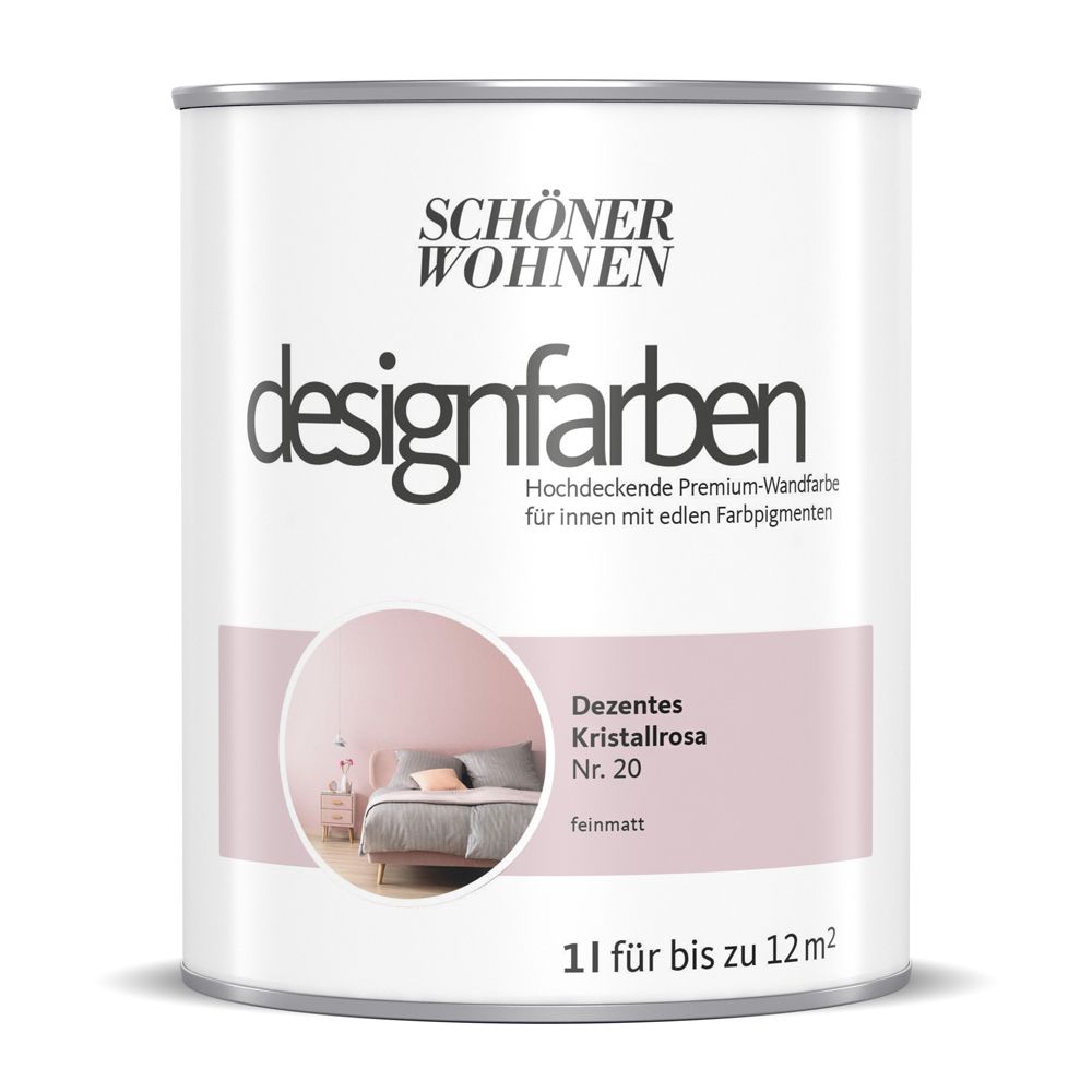 Schöner Wohnen Designfarbe, dezentes kristallrosa, 1L