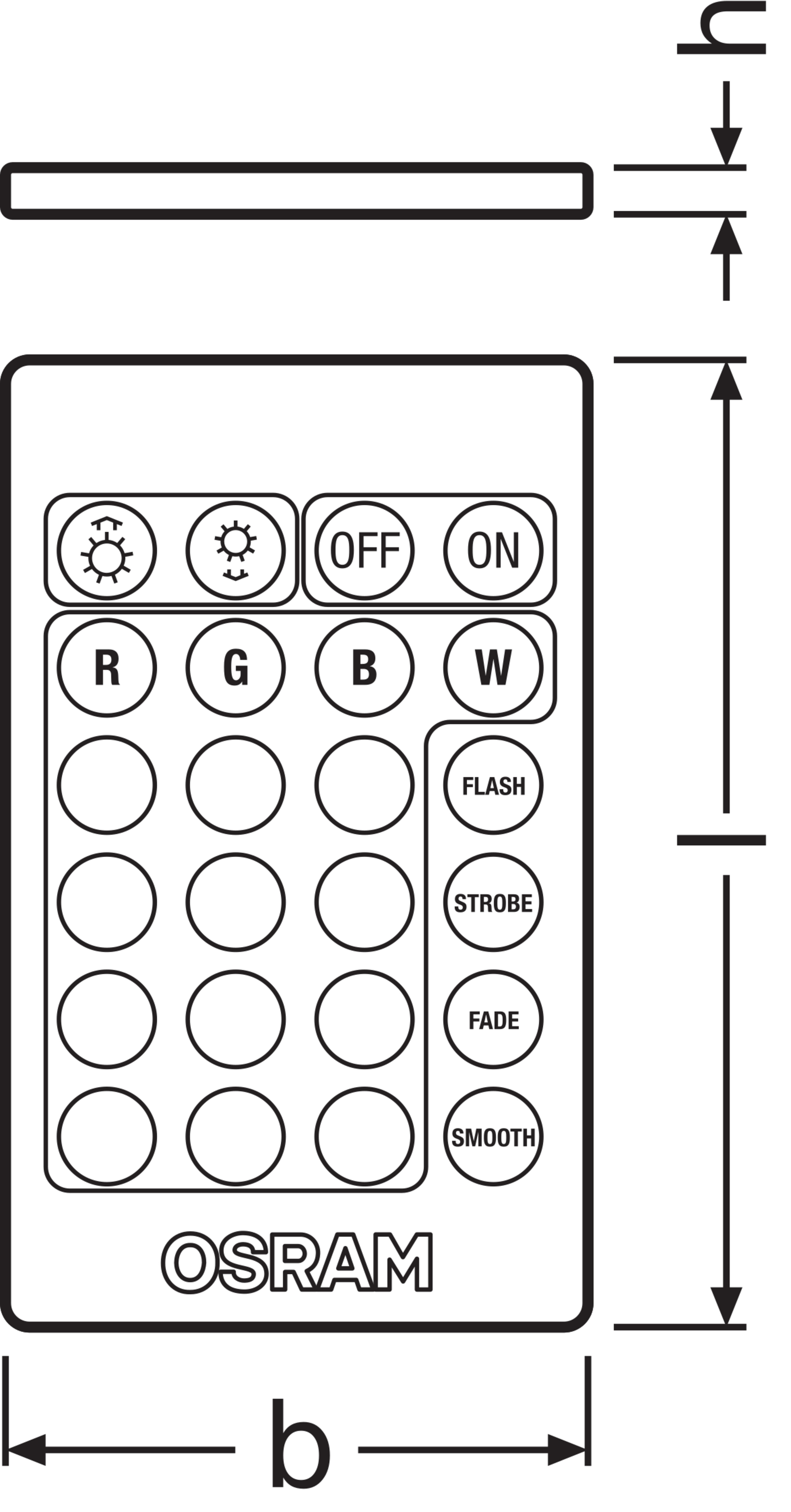 Osram LED Lampe RGBW, warmweiß, E14, matt