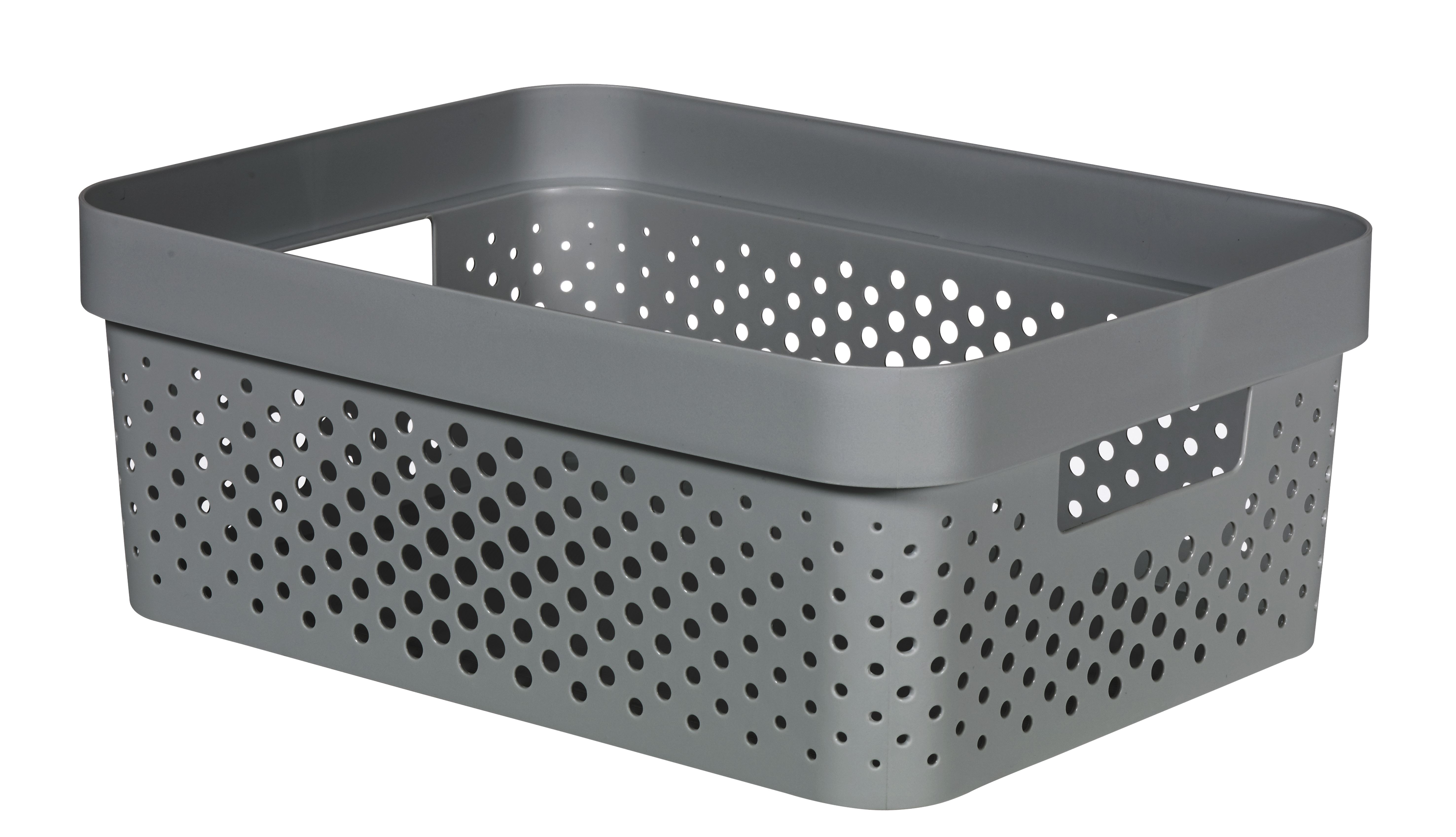 774669_K245679KG43KK INFINITY RECYCLING Box mit Punktmuster, 11L, dunkelgrau