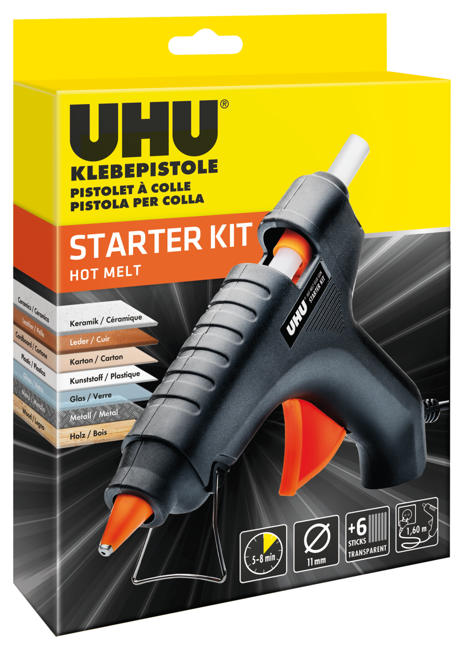 Uhu Heißklebepistole Starter-Kit, Faltschachtel