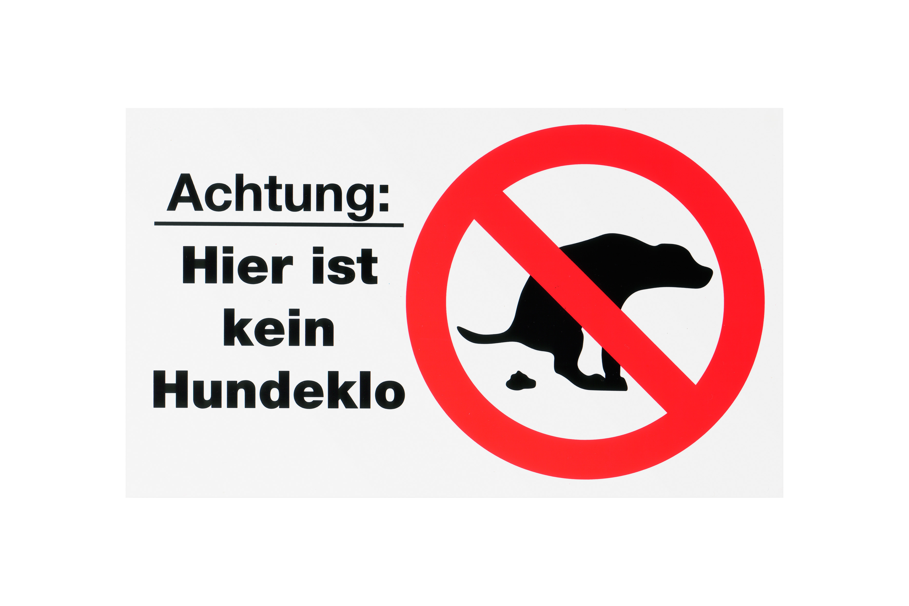 Metafranc Hinweisschild, "Kein Hundeklo" Metafranc Hinweisschild, "Kein Hundeklo"