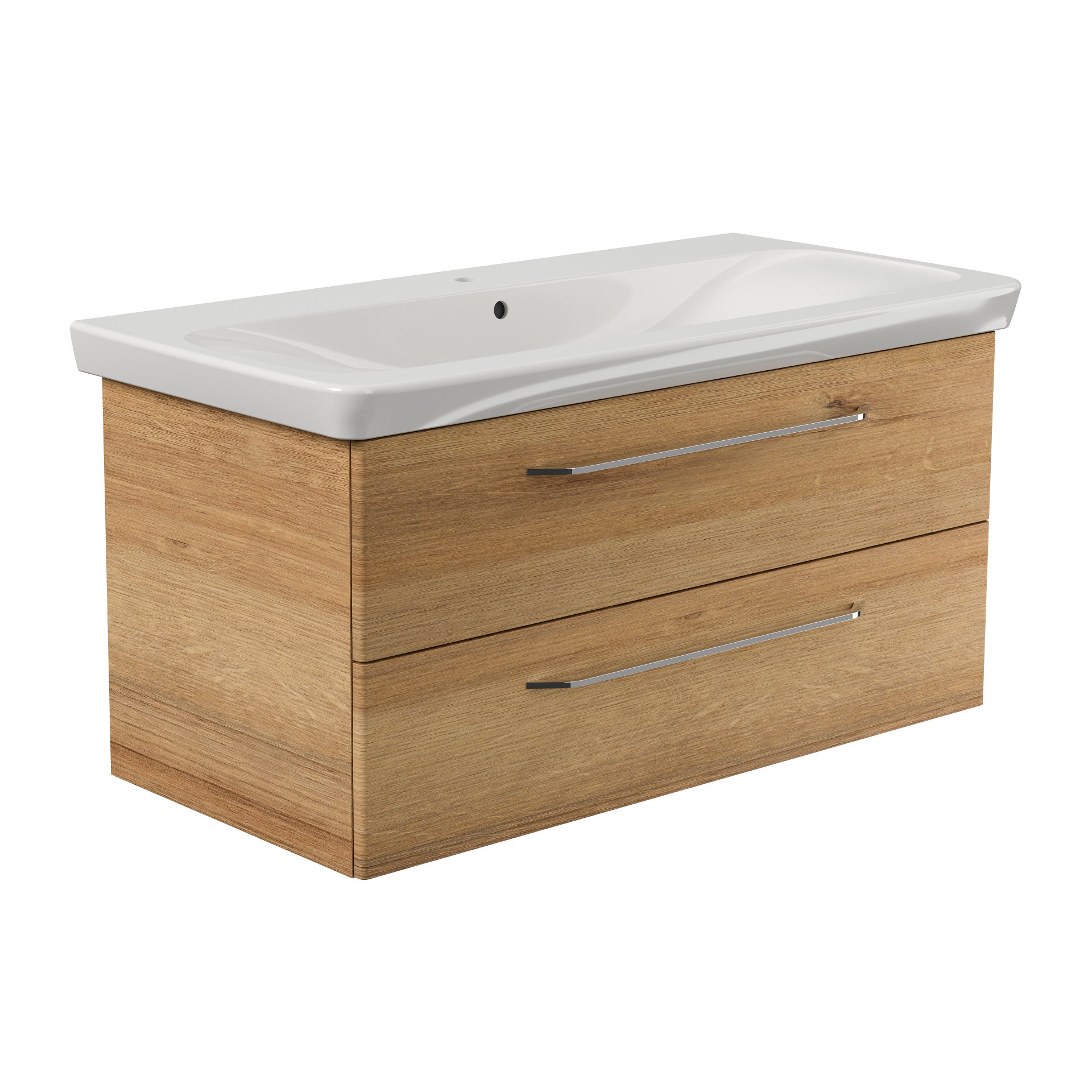 Fackelmann Keramik-Waschtisch MILANO, B1073 x H168 x T543 mm, weiß