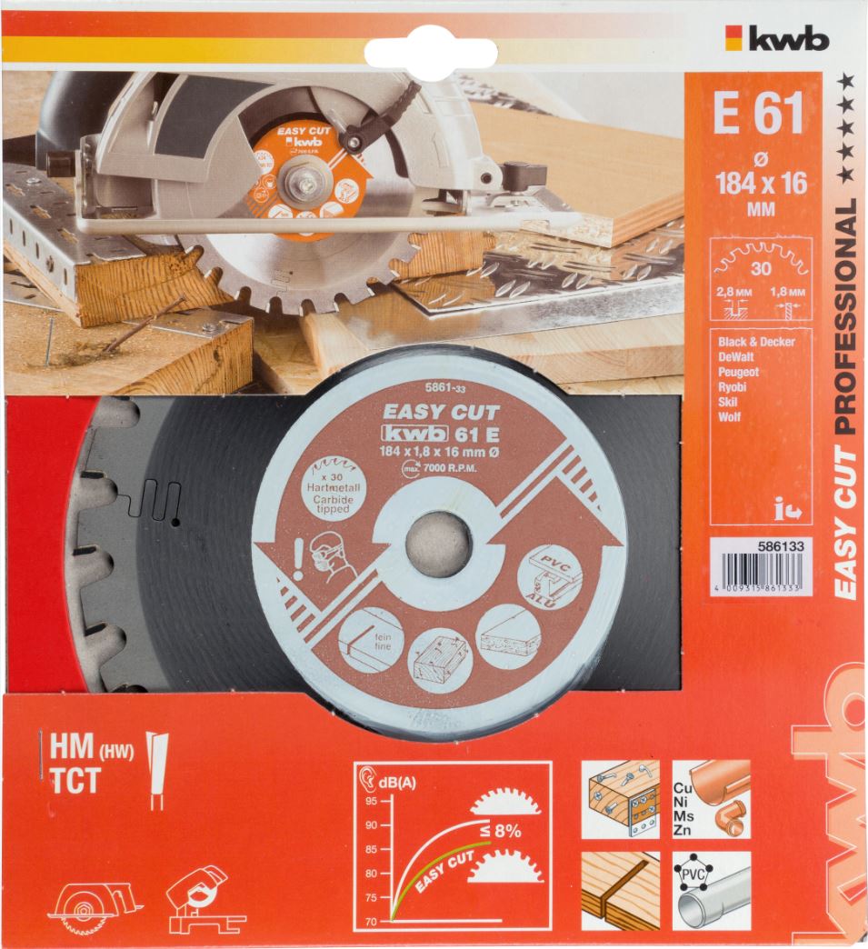 Kwb Kreisägeblatt HM Ø 184 x 16 mm, Z30