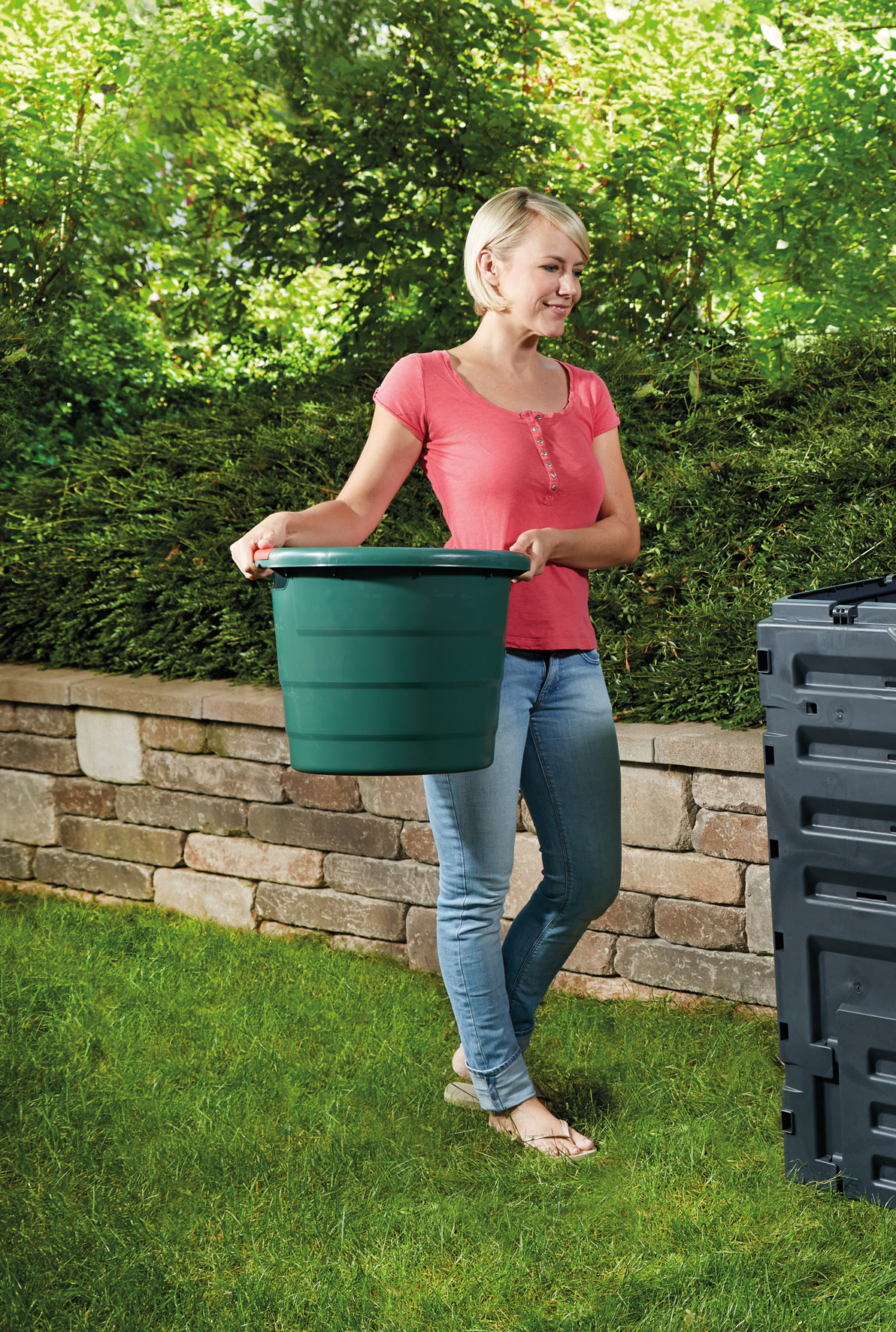 Graf Toni Behälter rund 70 l, grün  Graf Toni Behälter rund 70 l, grün