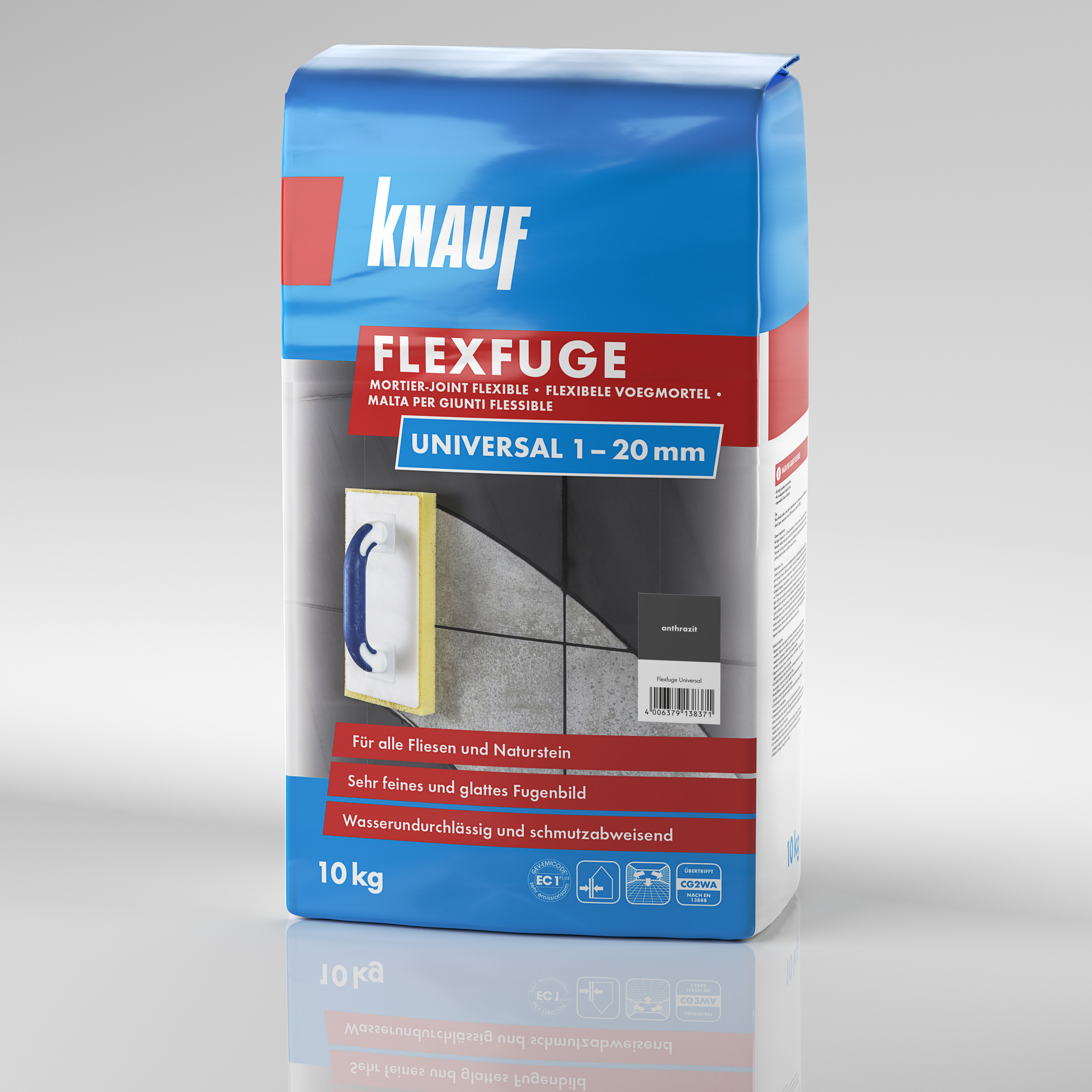 Knauf Flexfuge Univ. anthrazit, 10 kg D/F/NL/I