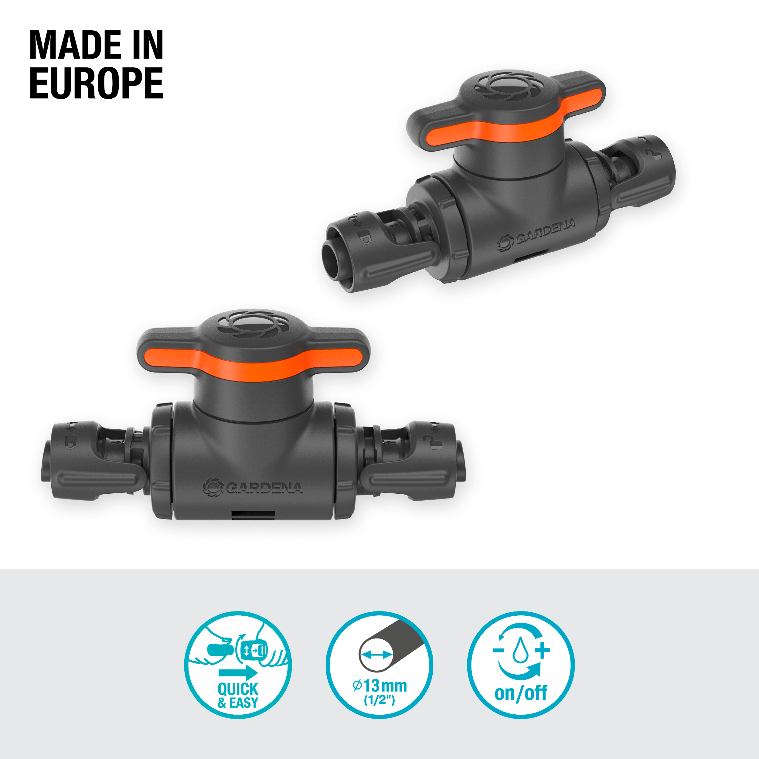 Gardena Micro-Drip-System Regulier-/Absperrventil 13 mm (1/2") - Inhalt: 1 Stück Gardena Micro-Drip-System Regulier-/Absperrventil 13 mm (1/2") - Inhalt: 1 Stück