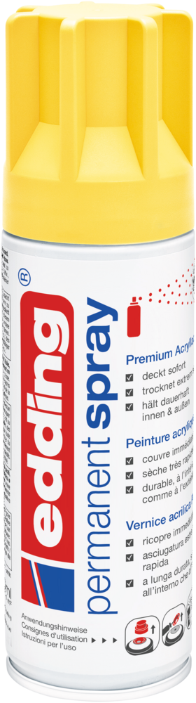 Edding 5200 Permanentspray Premium Acryllack verkehrsgelb matt Edding 5200 Permanentspray Premium Acryllack verkehrsgelb matt