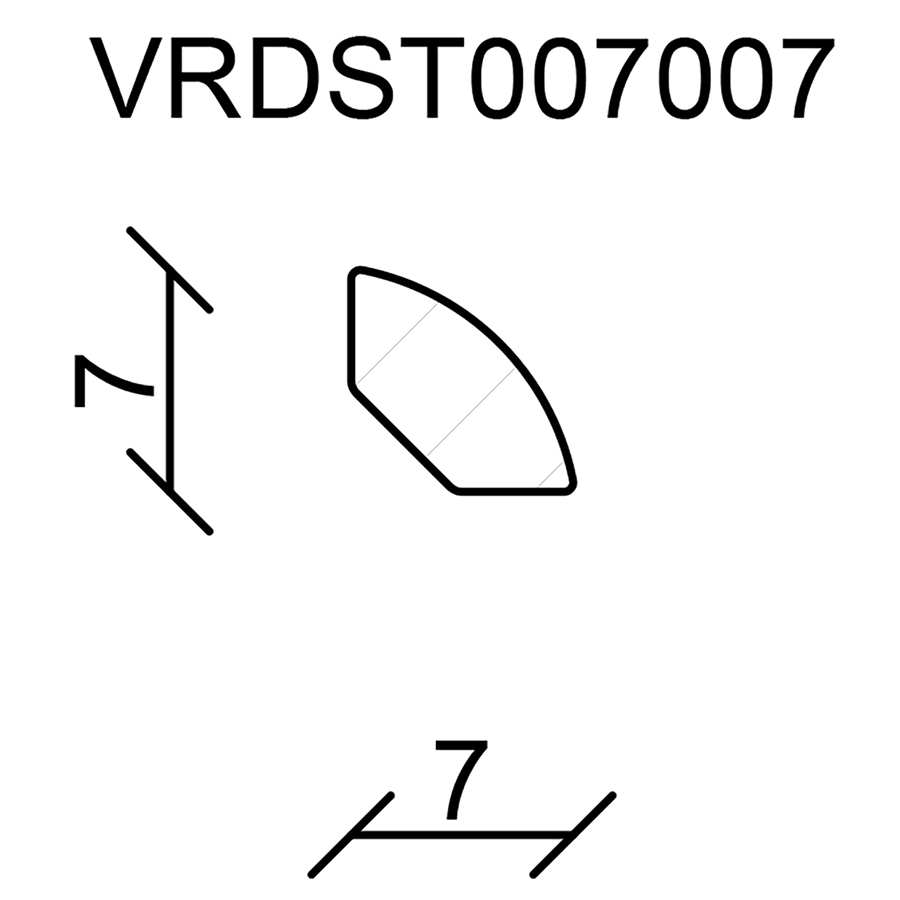 544197-Querschnitt Neuhofer Viertelrundstab, Fichte/Kiefer astrein roh