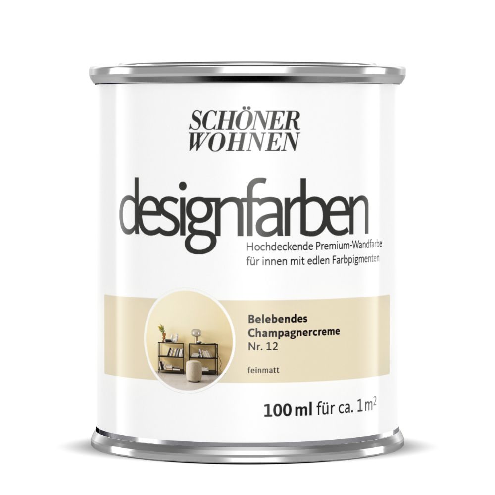 Schöner Wohnen Designfarbe, belebendes champagnergelb, 100 ml