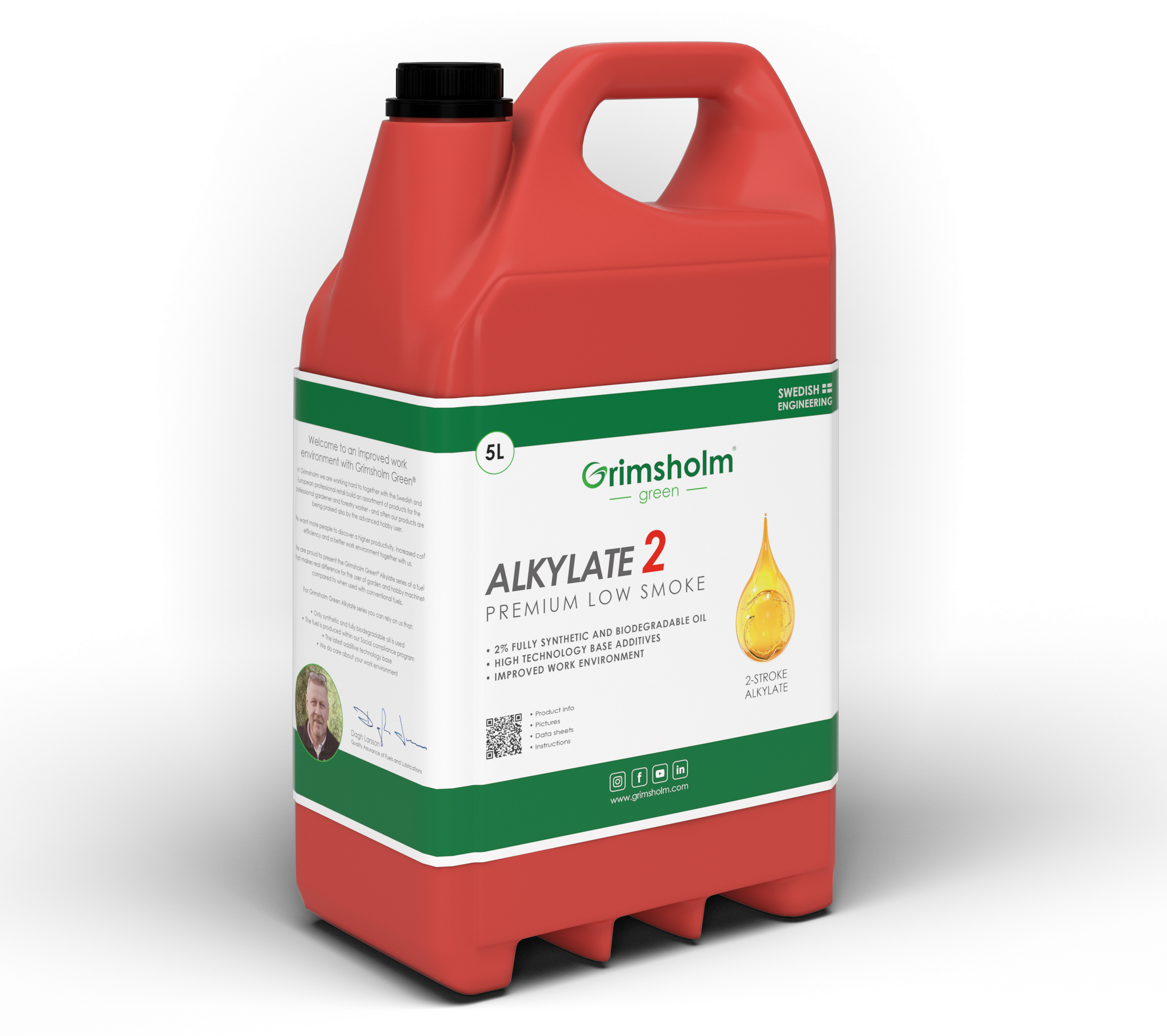 Grimsholm Alkylatbenzin 2-takt, 5 Liter Grimsholm Alkylatbenzin 2-takt, 5 Liter
