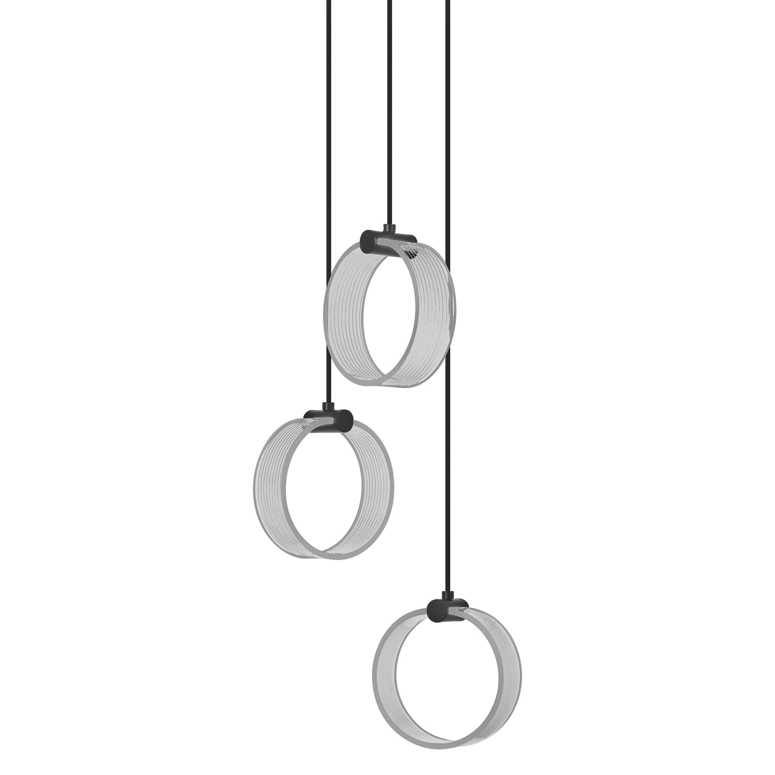 Osram Decor Runde Pendelleuchte, 3 Pendel, 20W, CCT, schwarz