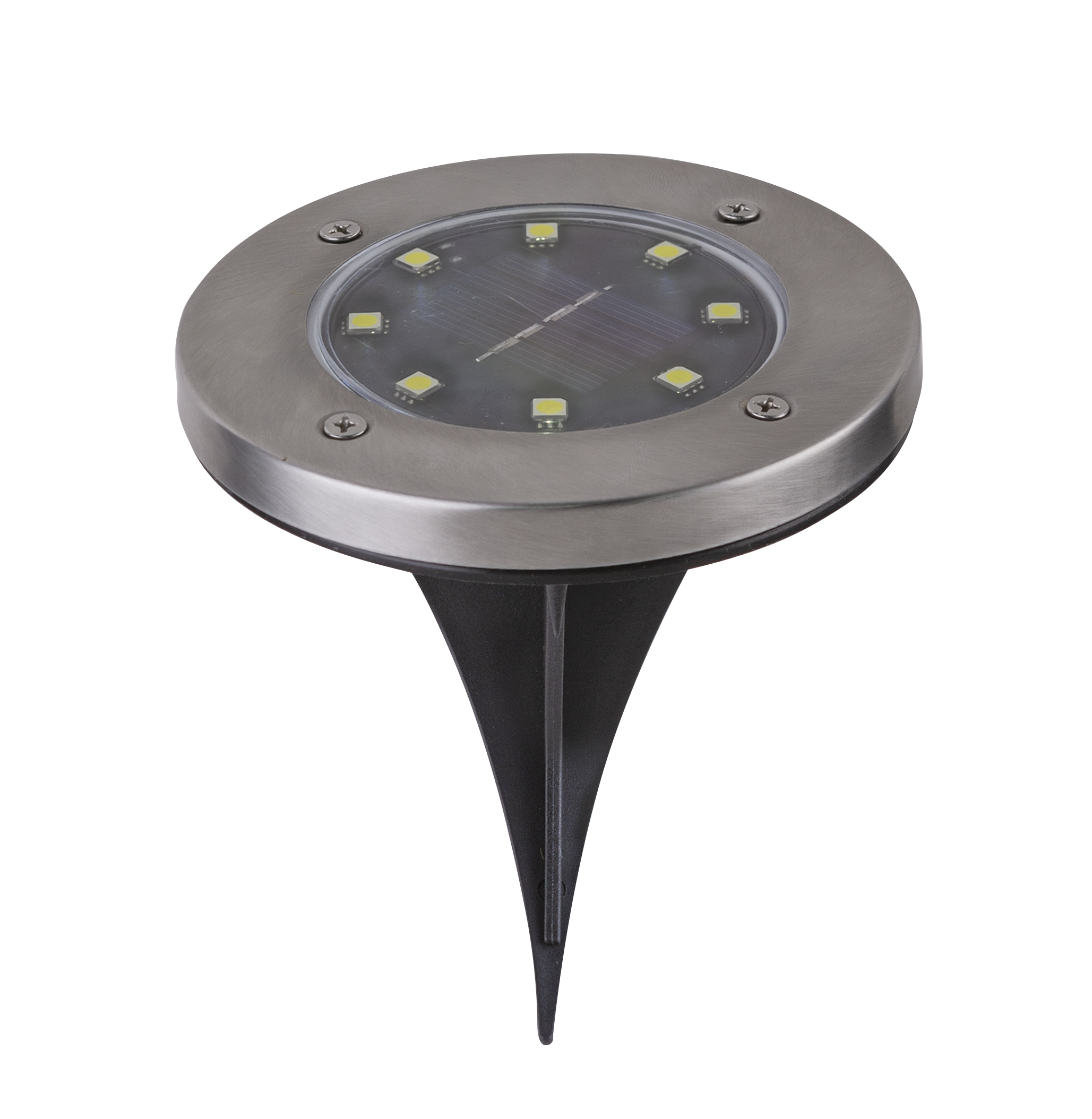 Globo Solarleuchte Edelstahl, 8xLED