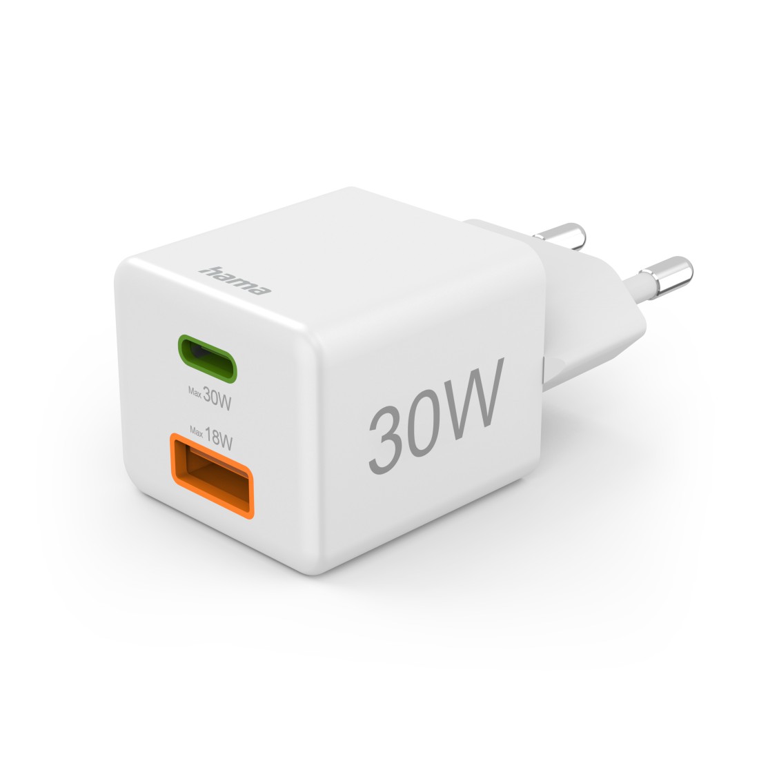 Hama Mini-Lader, 1xUSB-C+A, 30W Hama Mini-Lader, 1xUSB-C+A, 30W