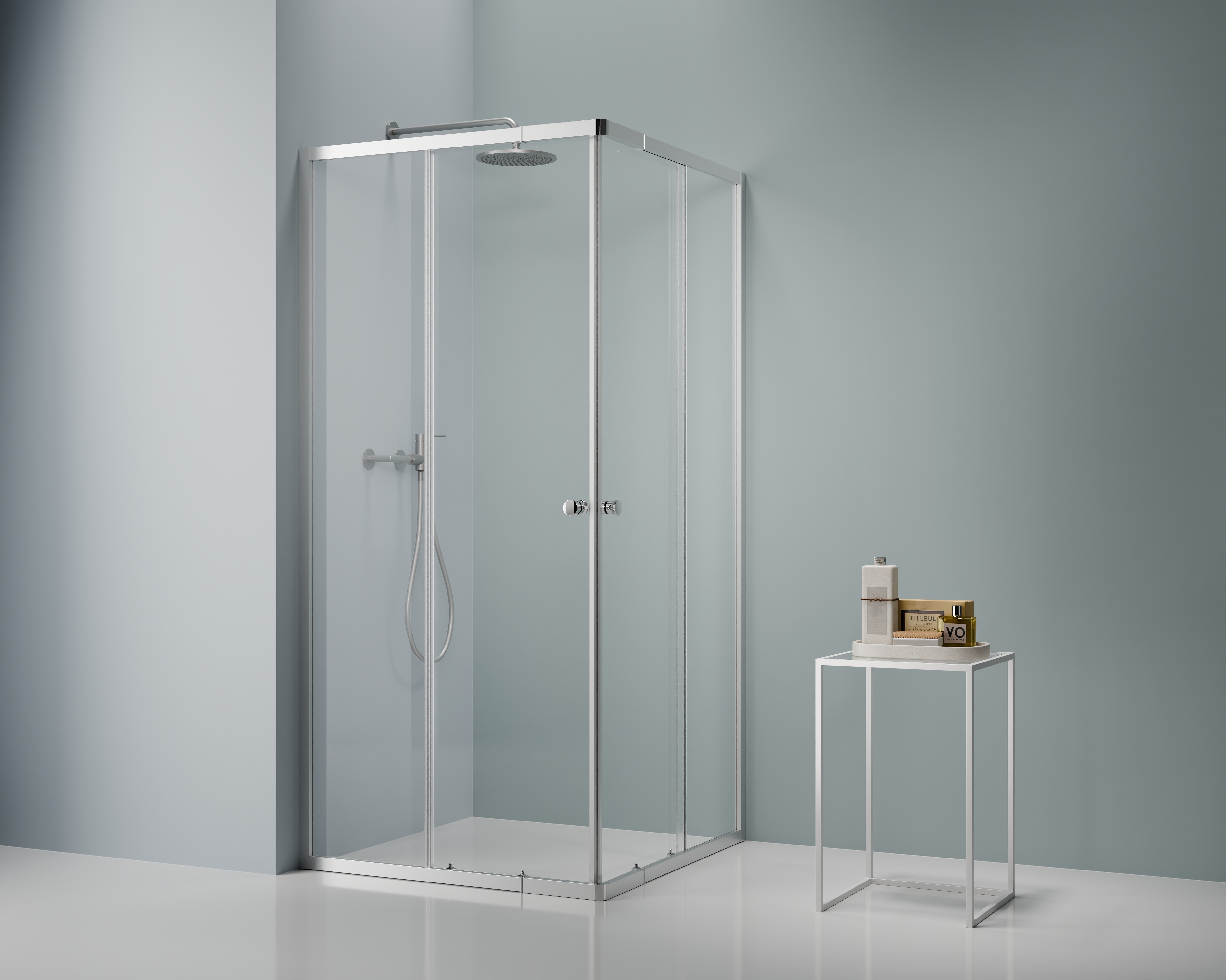GEO Variabler Eckeinstieg Schiebetür, 75 - 90 cm GEO Variabler Eckeinstieg Schiebetür, 75 - 90 cm