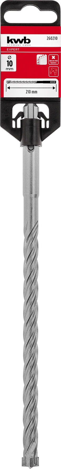 Kwb Hammerbohrer HB4X, 10 x 210 mm SB Kwb Hammerbohrer HB4X, 10 x 210 mm SB