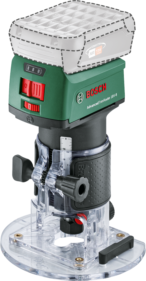 Bosch Akku-Oberfräse AdvancedTrimRouter 18V-8, Solo Bosch Akku-Oberfräse AdvancedTrimRouter 18V-8, Solo