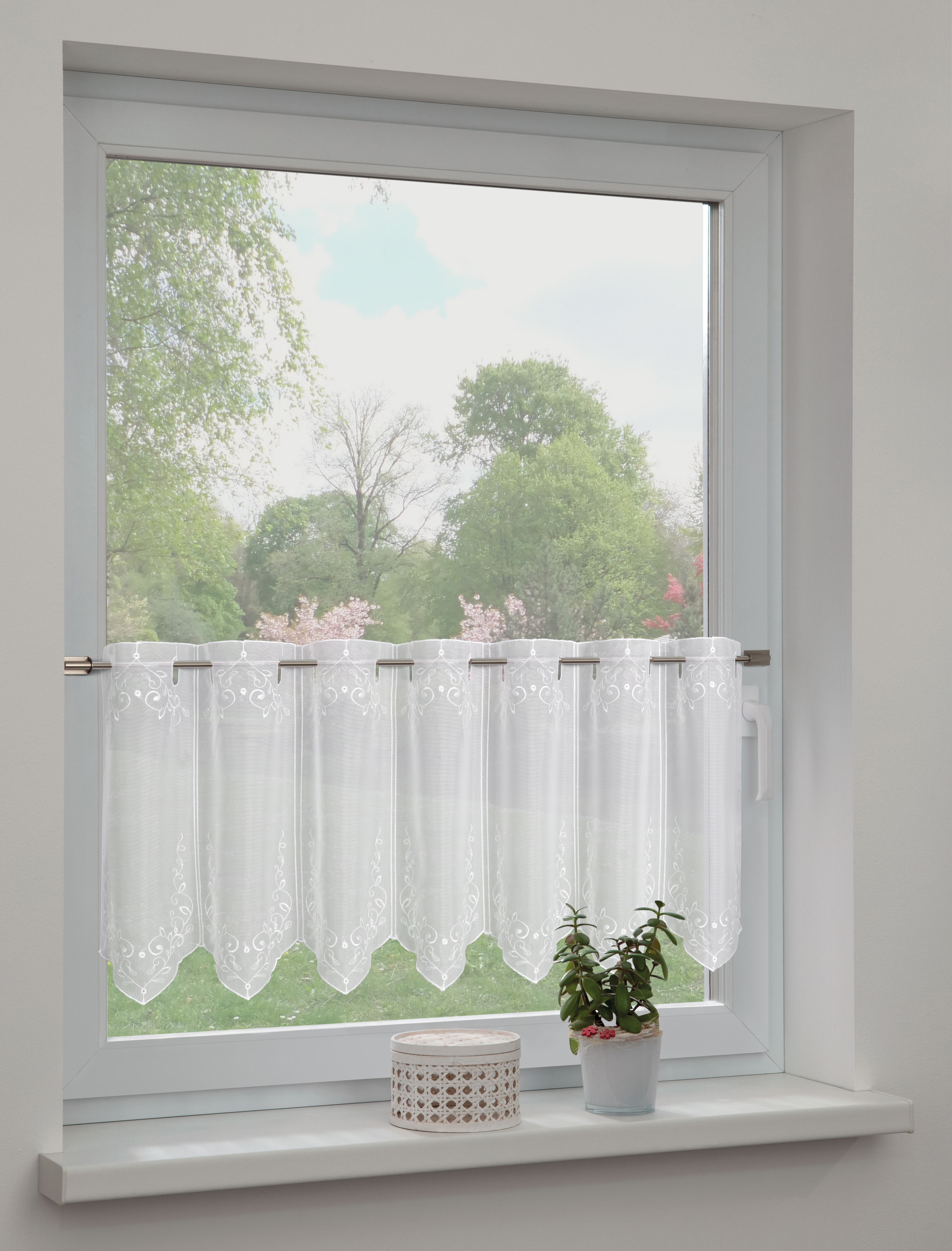 Sehlbach Fertiggardine weiß, 135 x 45 cm Sehlbach Fertiggardine weiß, 135 x 45 cm